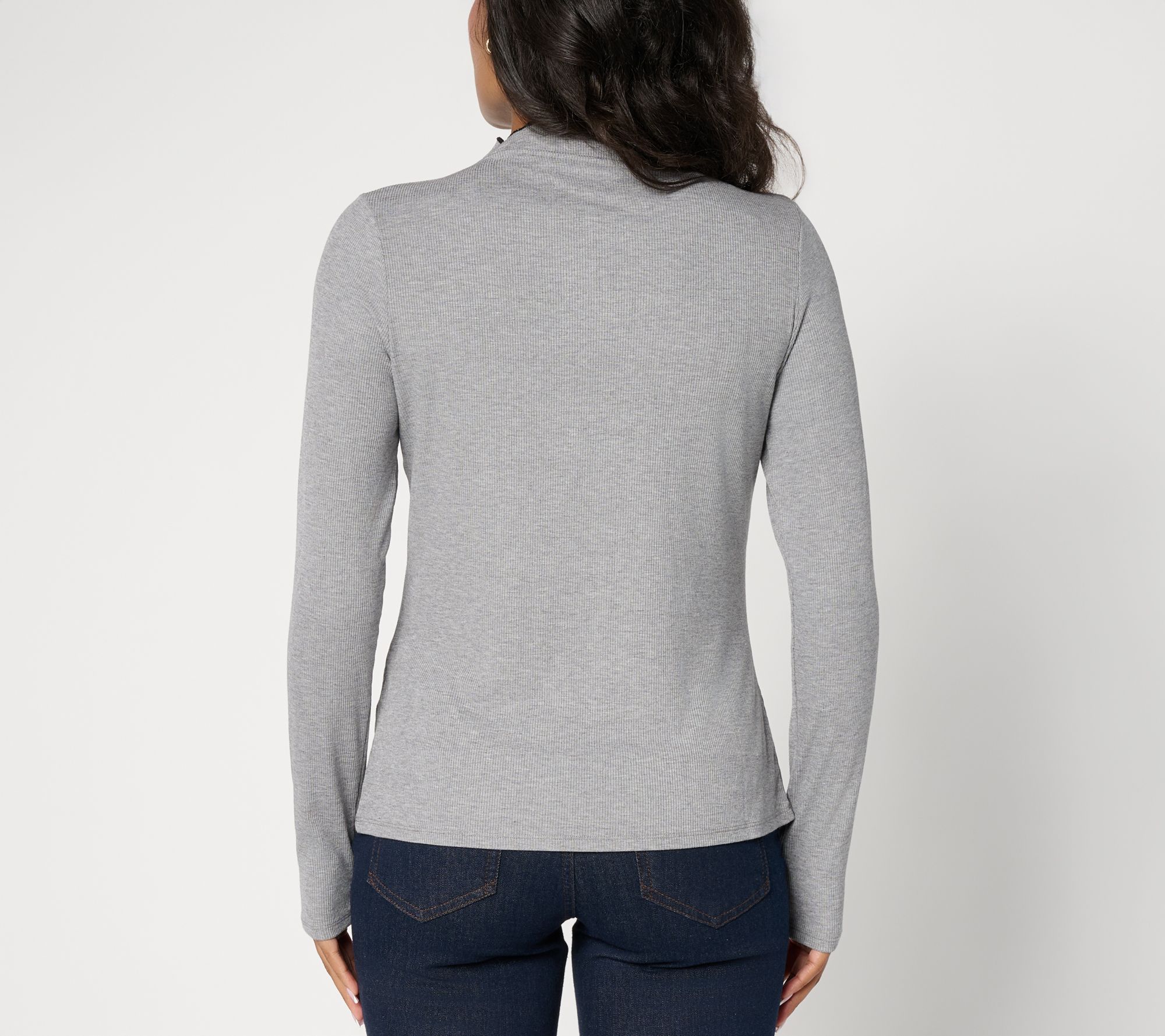 RM Studio x Rebecca Minkoff Rib Knit Contrast Stitch Top | QVC