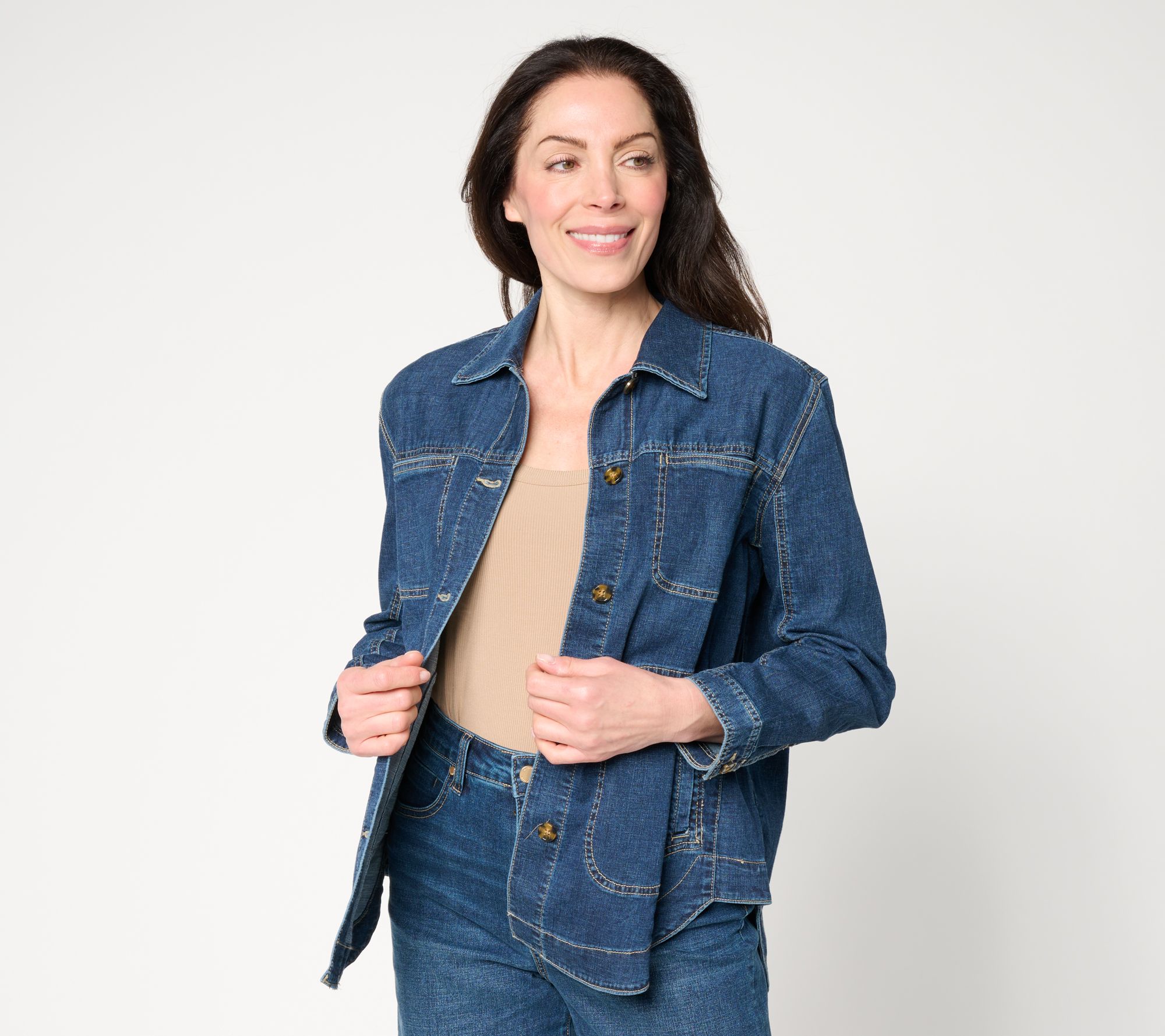 "As Is" Liverpool Los Angeles Weekend Shirt Jacket - Cooper Beach