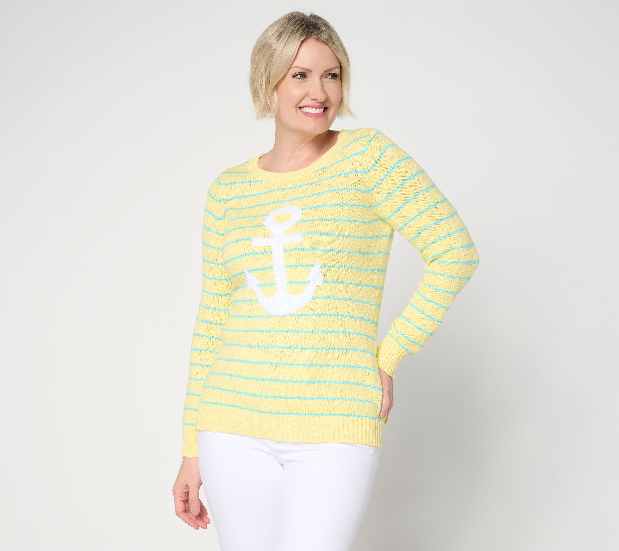 "As Is" Belle by Kim Gravel Drop it Like it's Yacht Striped Sweater