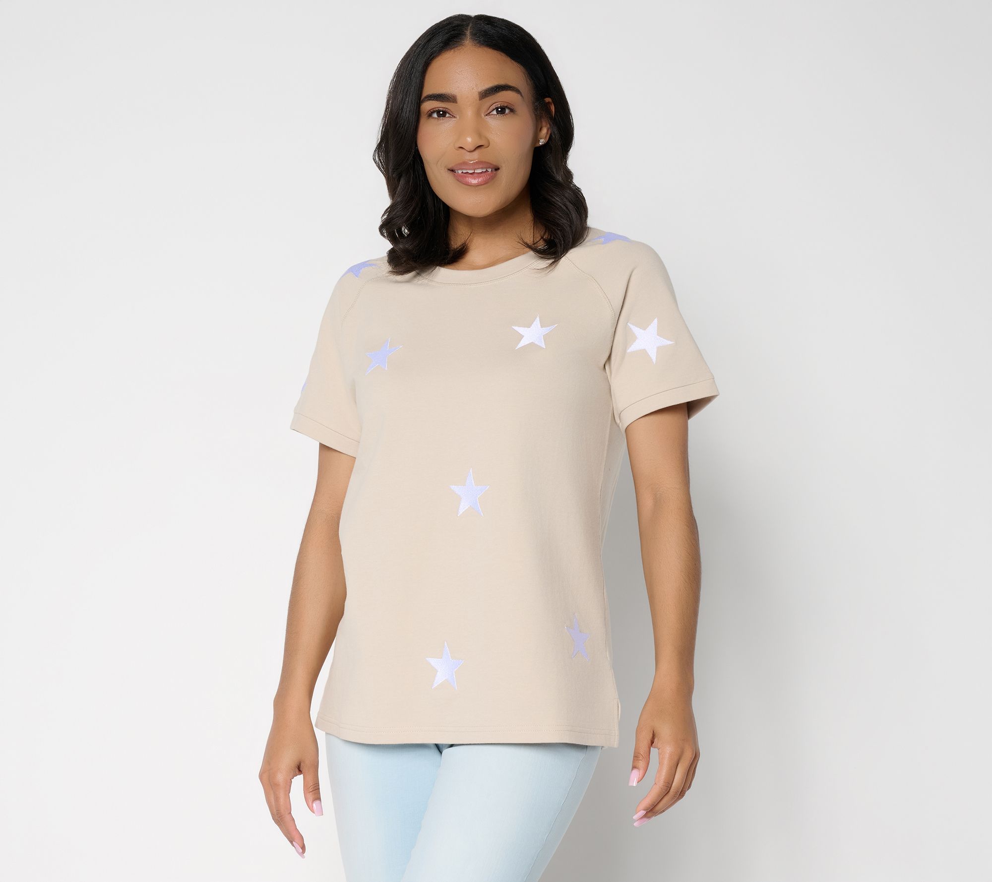 "As Is" Liberty Belles by Kim Gravel French Terry Star Power Top