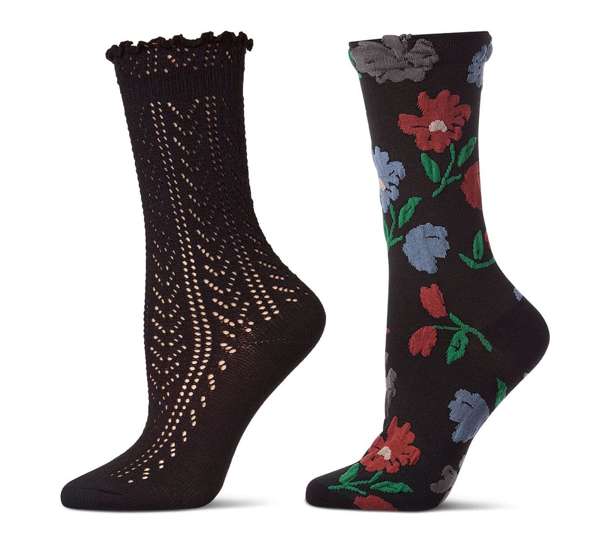 2 Pair Women's Fashion Crew Socks