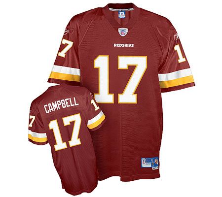 Nfl Wash Redskins Jason Campbell Premier Team Color Jersey - Qvc.com