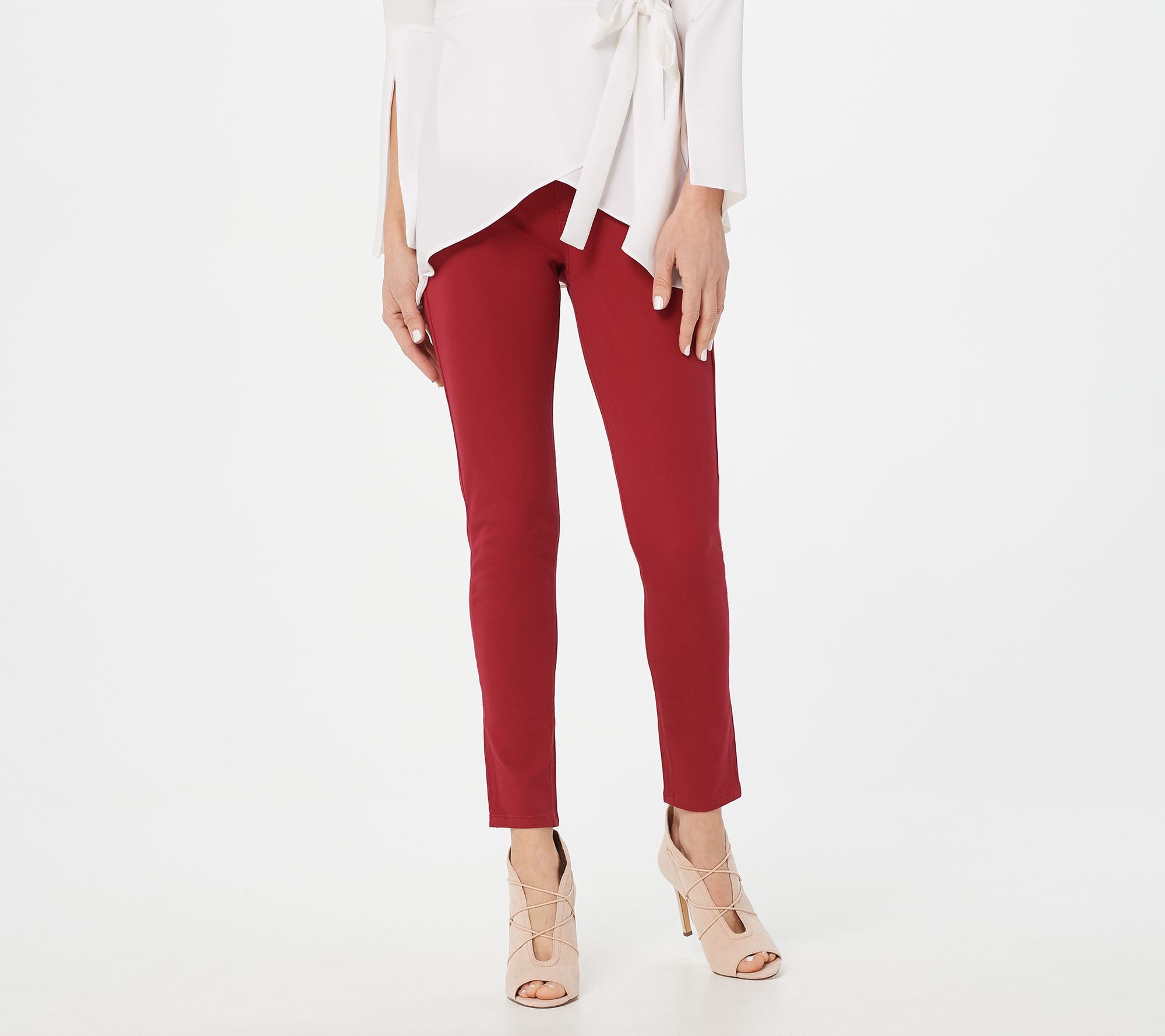 Laurie Felt Cambre Denim Ankle Skinny Pull-On Jeans - QVC.com