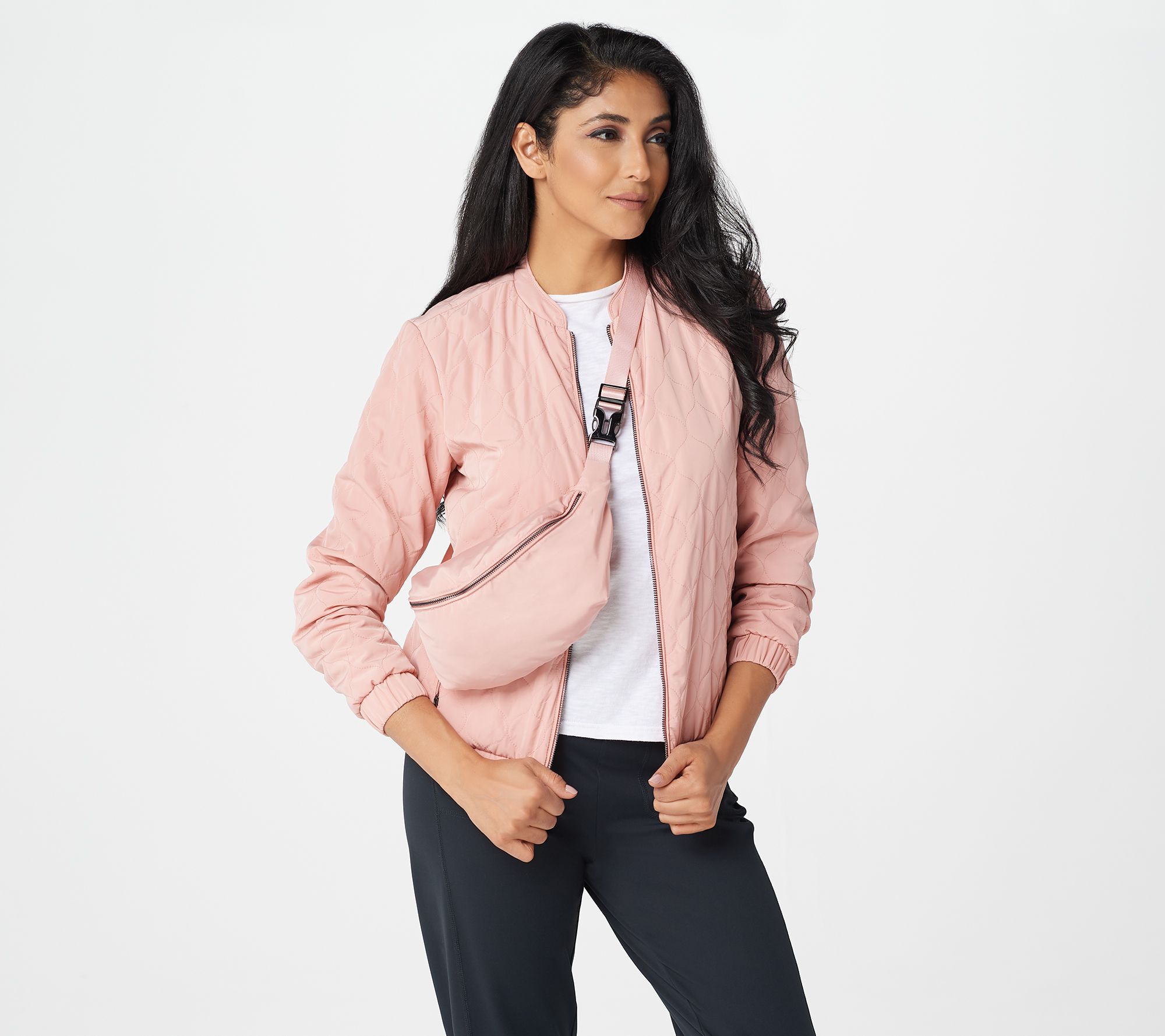 "As Is" zuda Packable Puffer Excursion Jacket with Fanny Pack