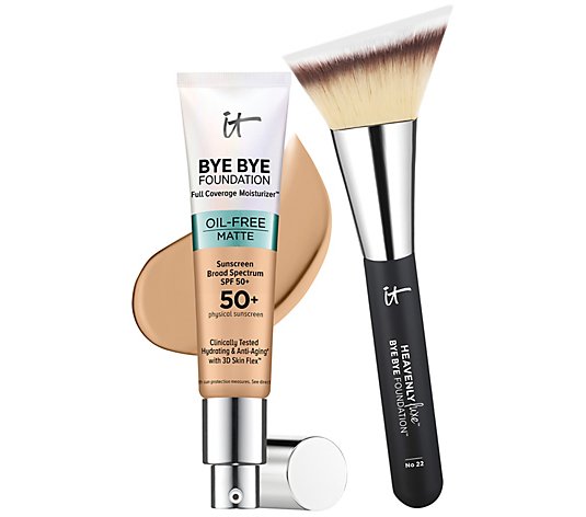 IT Cosmetics Bye Bye Foundation Oil Free with Brush Auto-Delivery