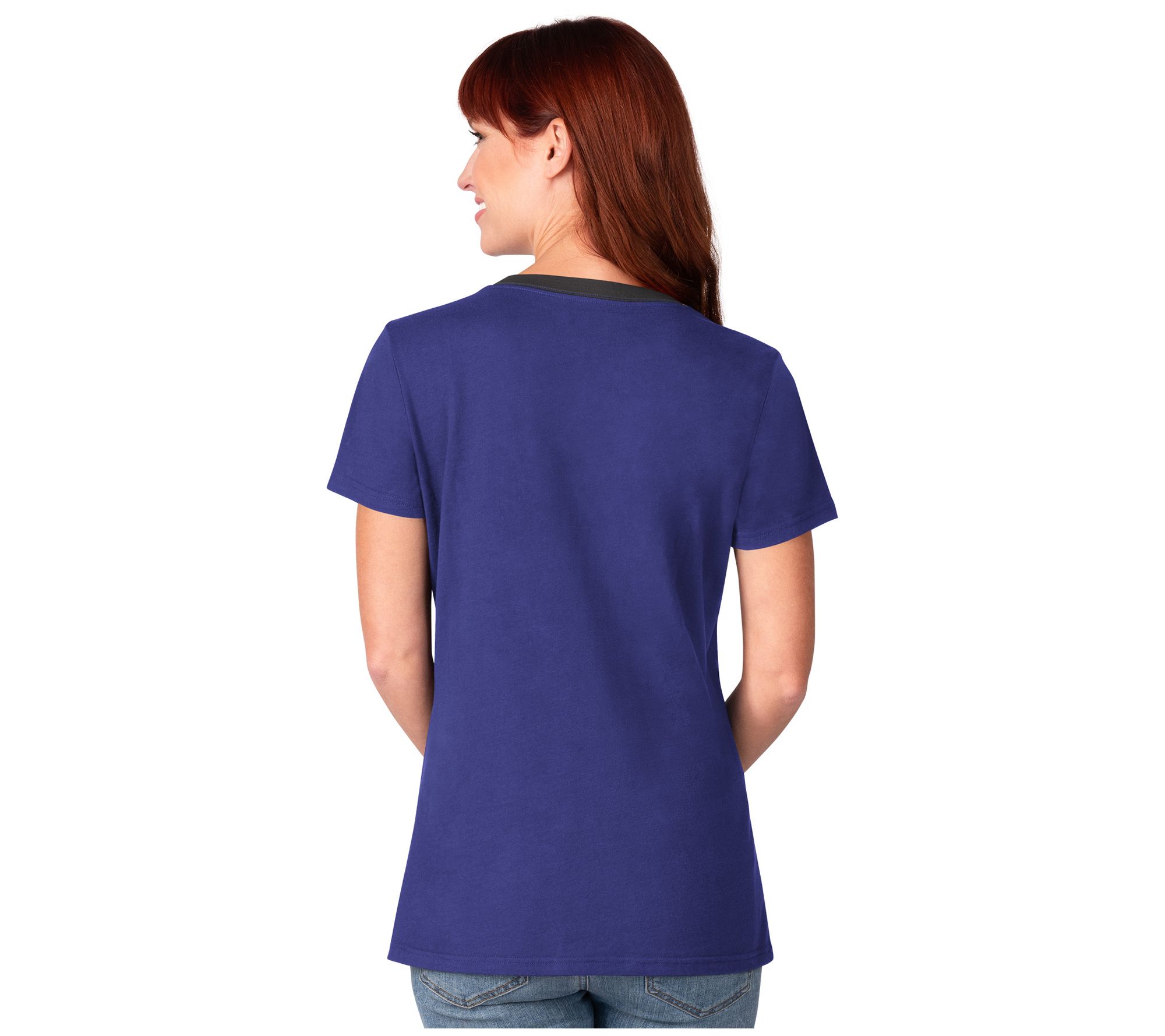 Buffalo Bills Touch Women's Triple Play V-Neck T-Shirt - Royal