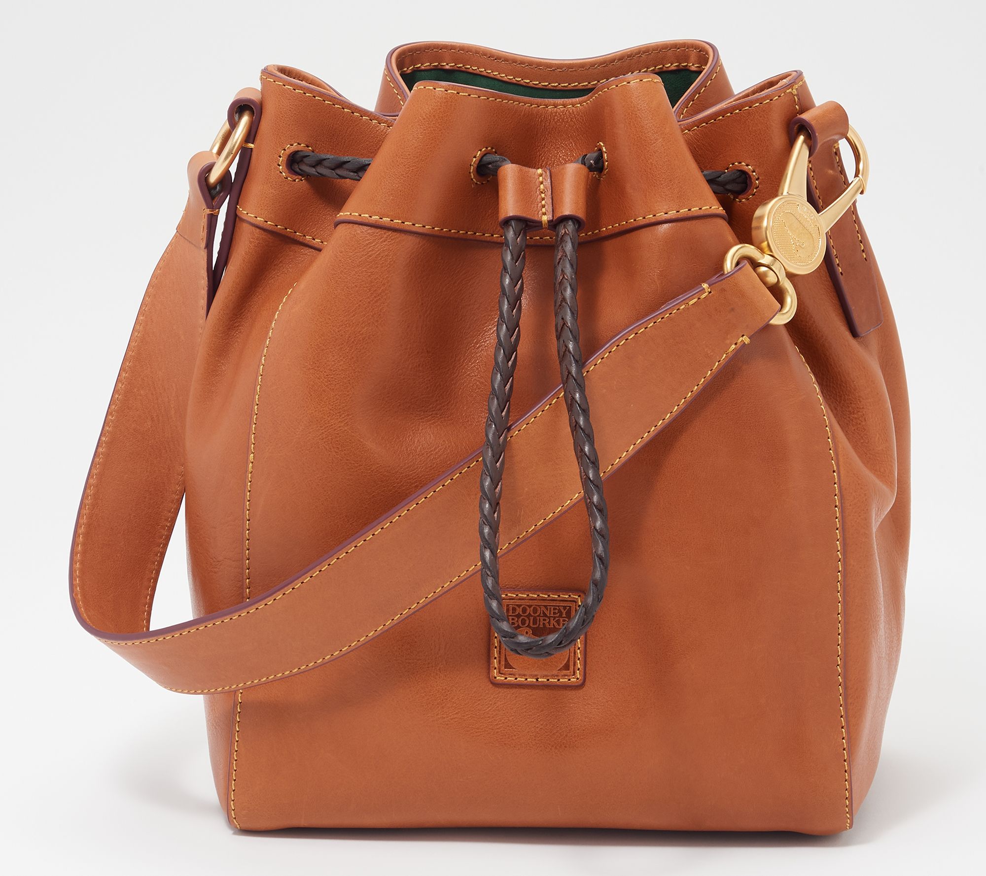 As Is Dooney & Bourke Florentine Leather Small Drawstring Bag 