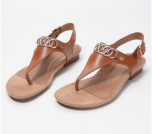 Earth Origins Leather Thong Sandals - Mendy