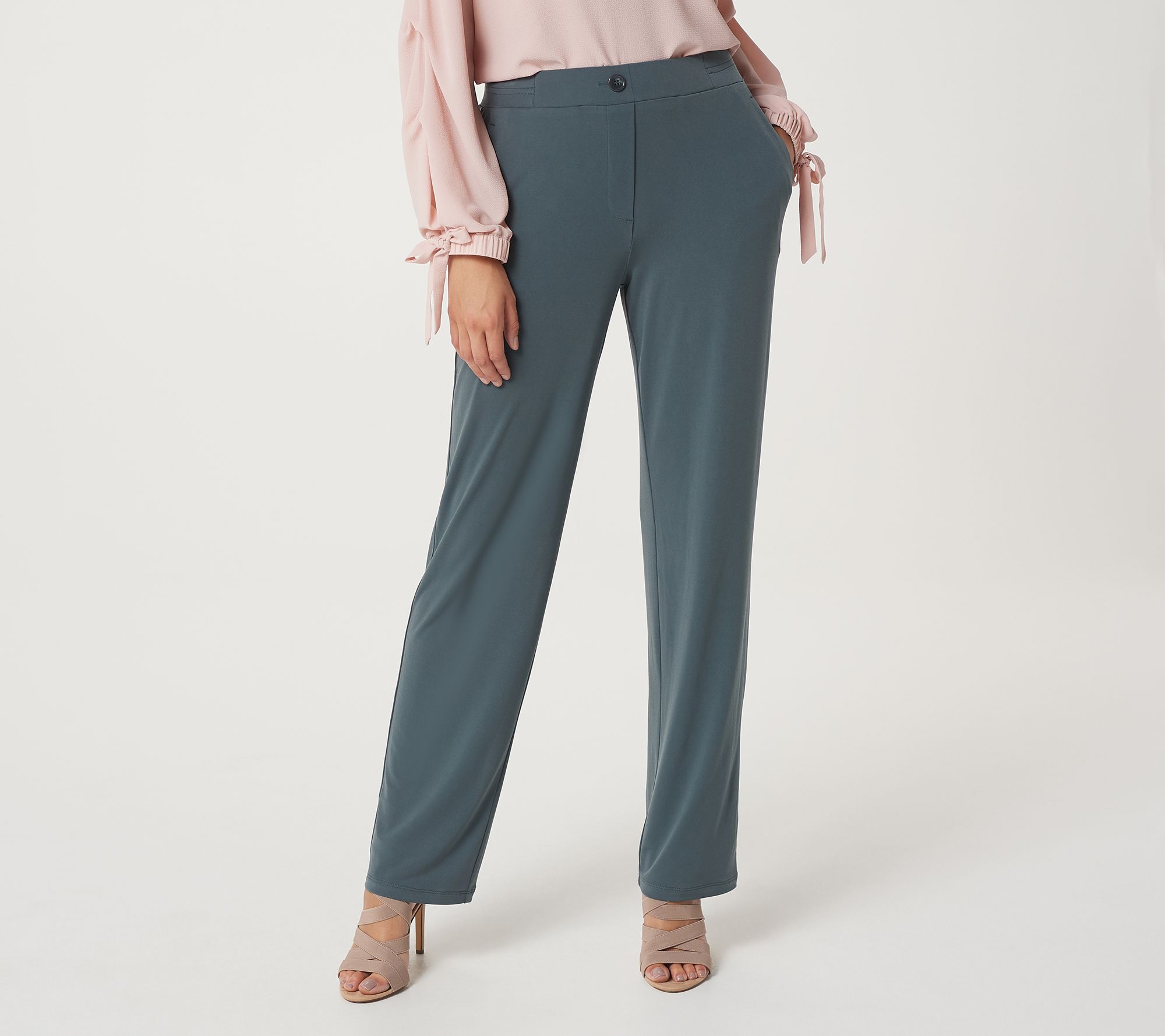 "As Is" Susan Graver Petite Liquid Knit Pull-On Pants