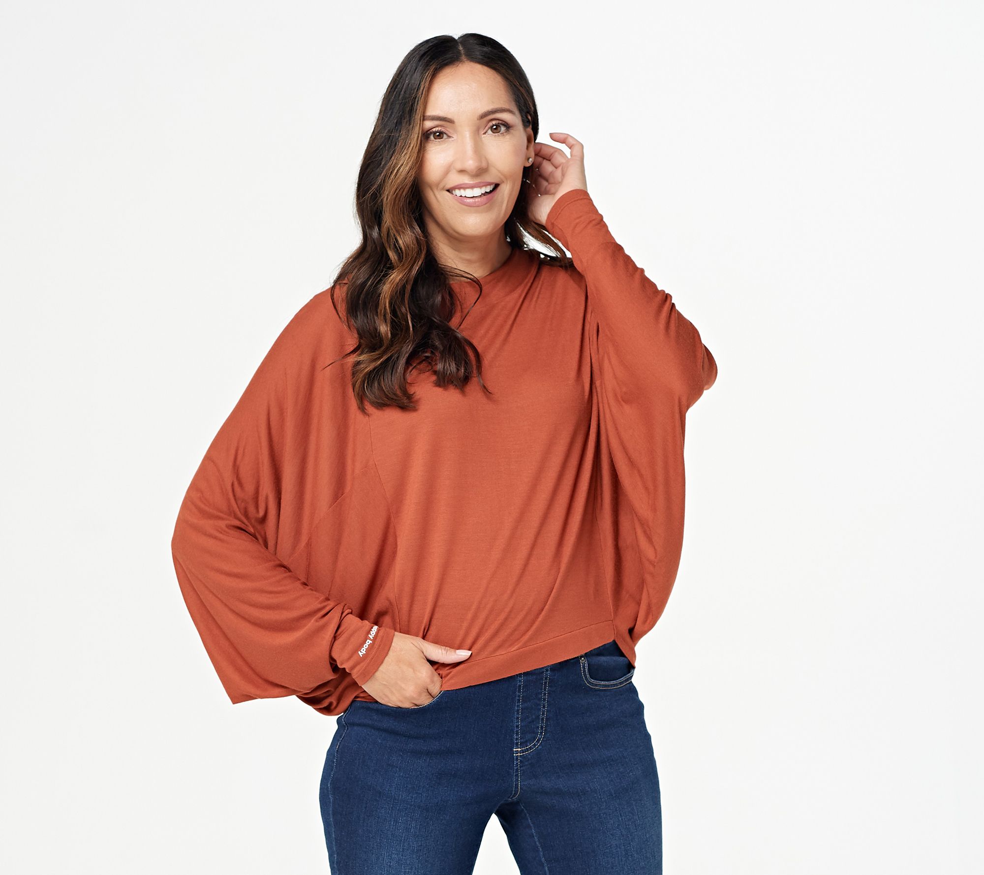 As Is Mind Body Love by Peace Love World Dolman Sleeve Pullover