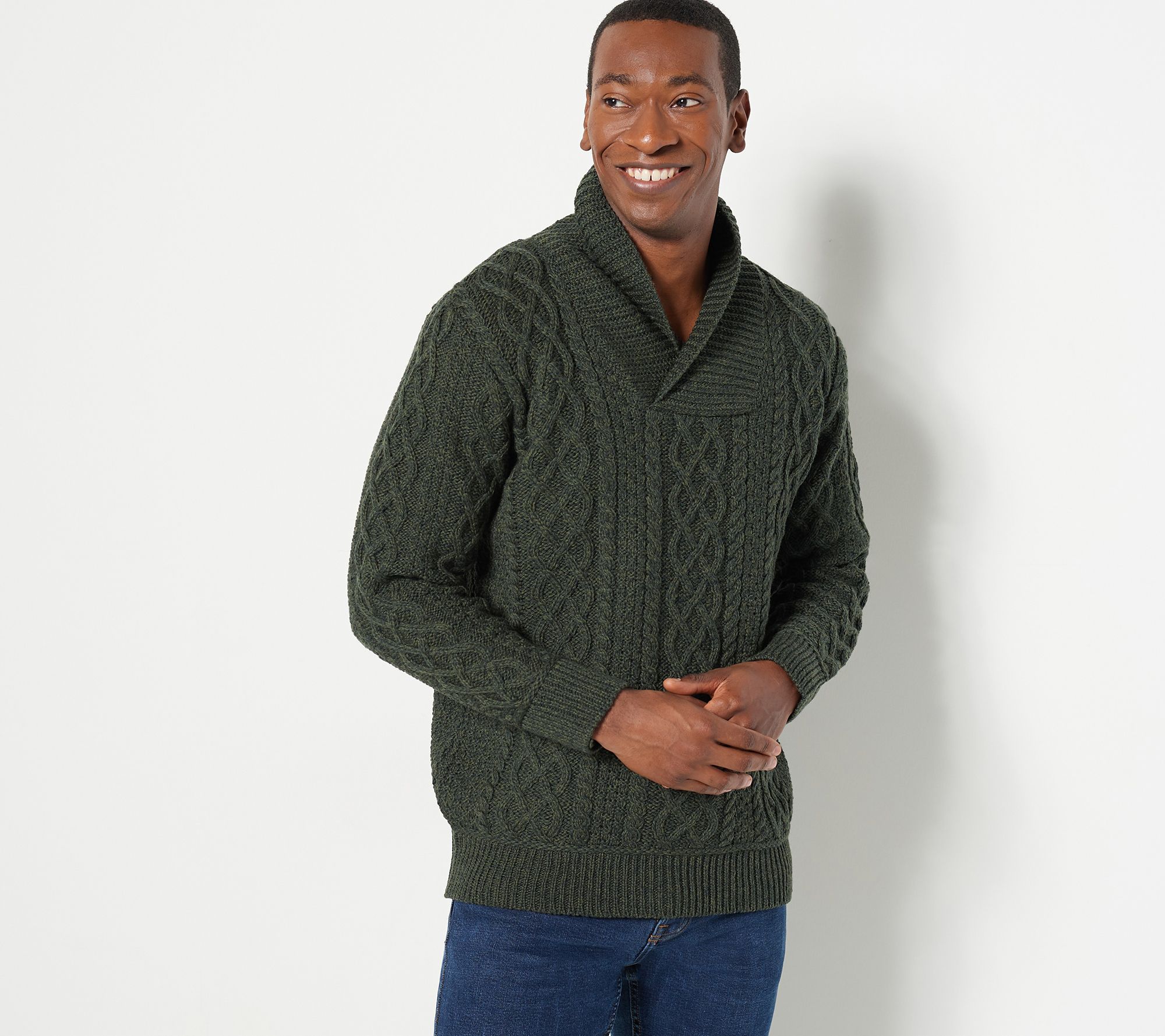 Aran Craft Merino Wool Men's Pullover Sweater - QVC.com