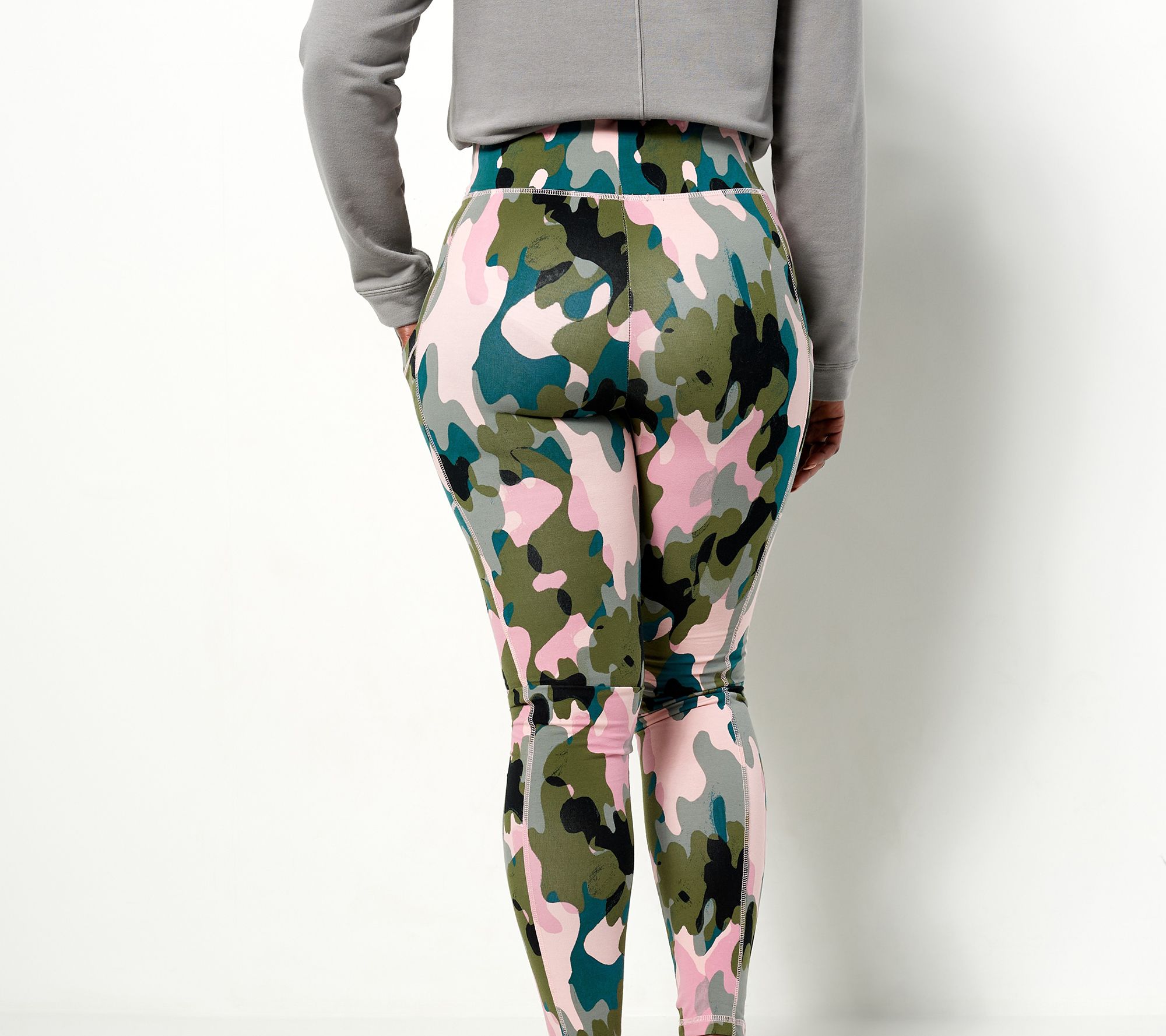 LOGO Lounge by Lori Goldstein Tall Camo Leggings with Pockets 