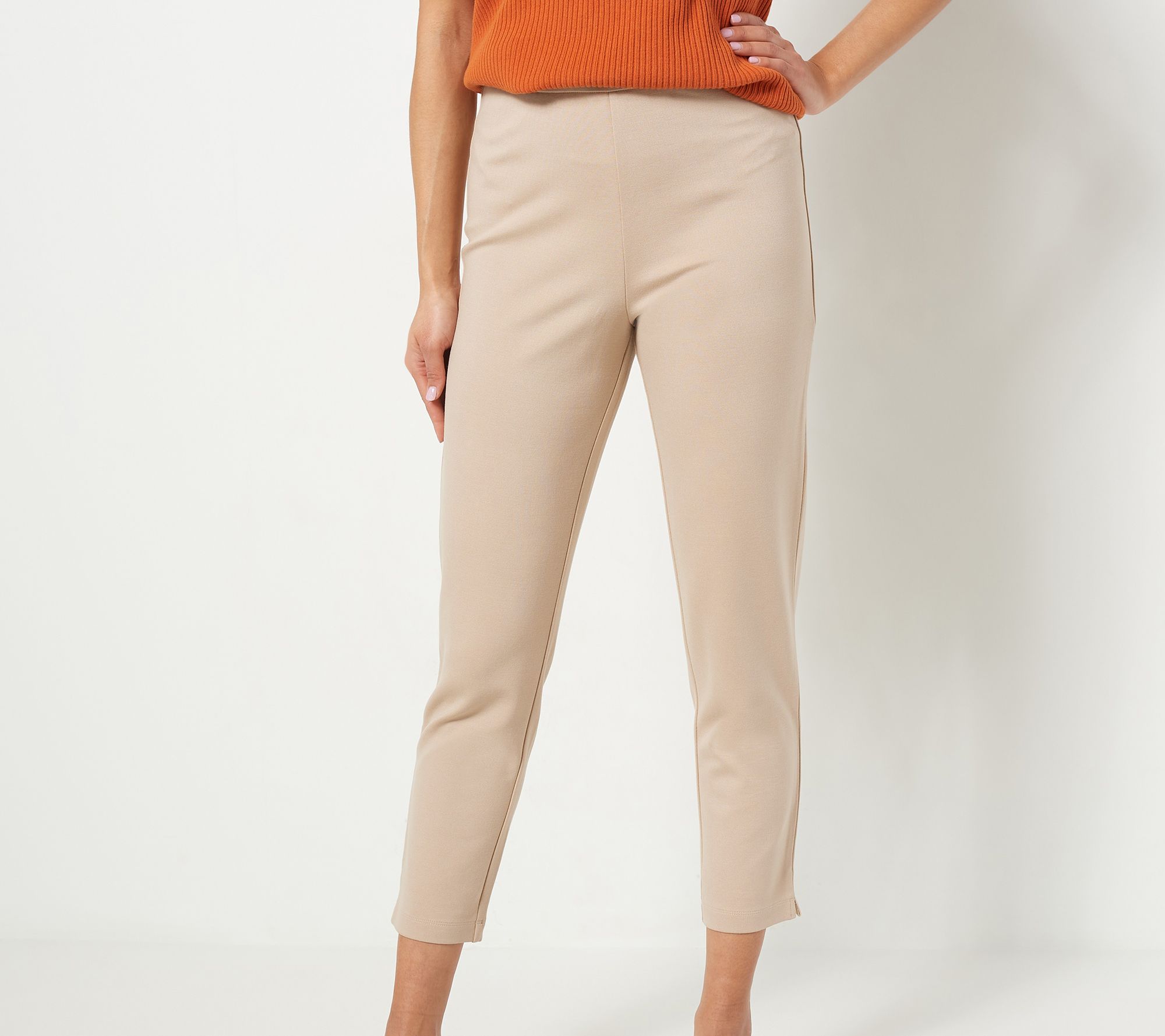 Joan Rivers Signature Knit Ankle Pants - QVC.com