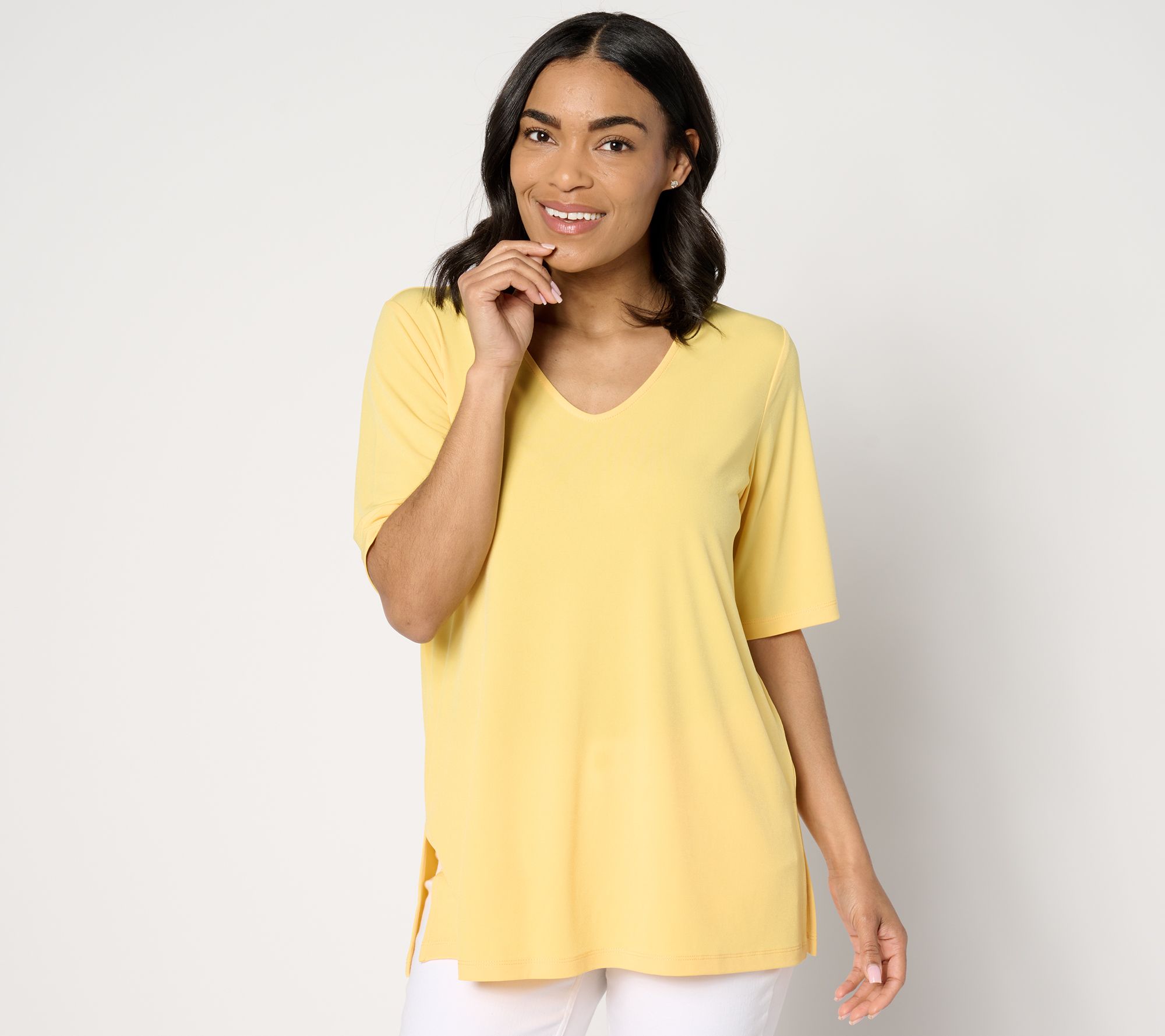 Susan Graver Modern Essentials Petite Liquid Knit Tunic