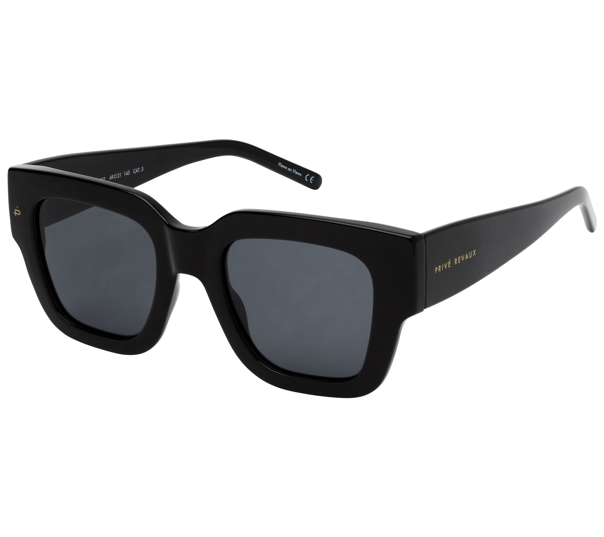 Prive Revaux Square Shape Sunglasses - The New Yorker - QVC.com