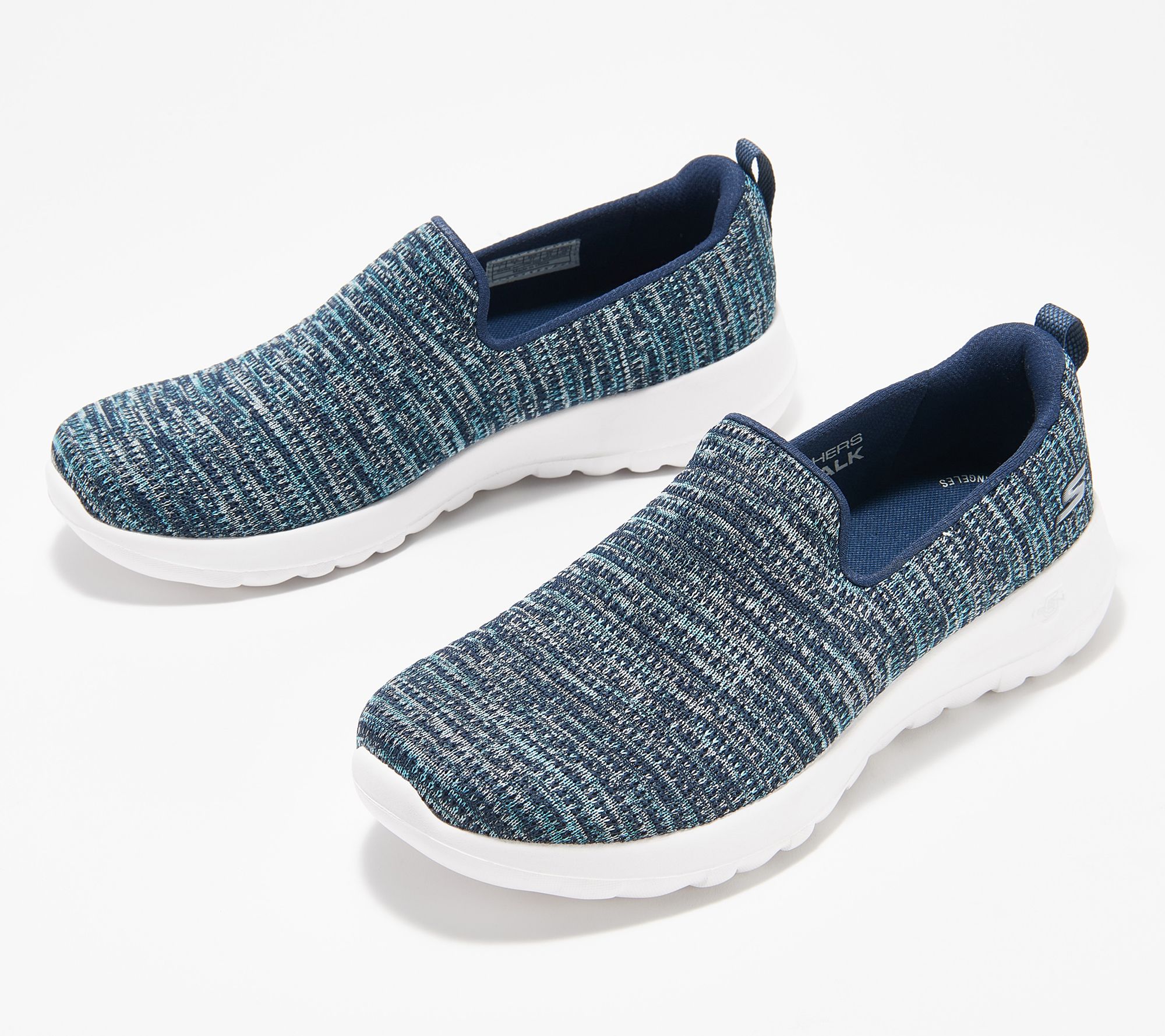 GOwalk Washable Two-Toned Knit Slip-Ons-Everly - QVC.com