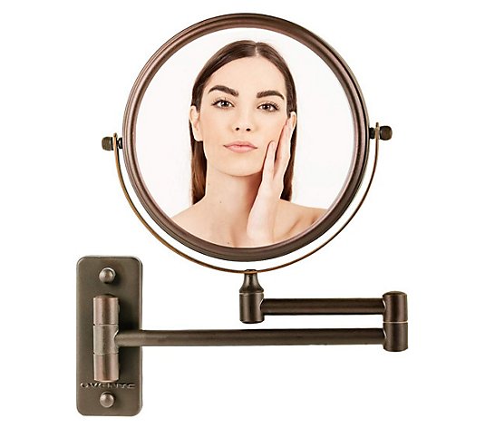 Ovente MNLFW70X10X 7" Circle Wall Mounted Makeup Mirror