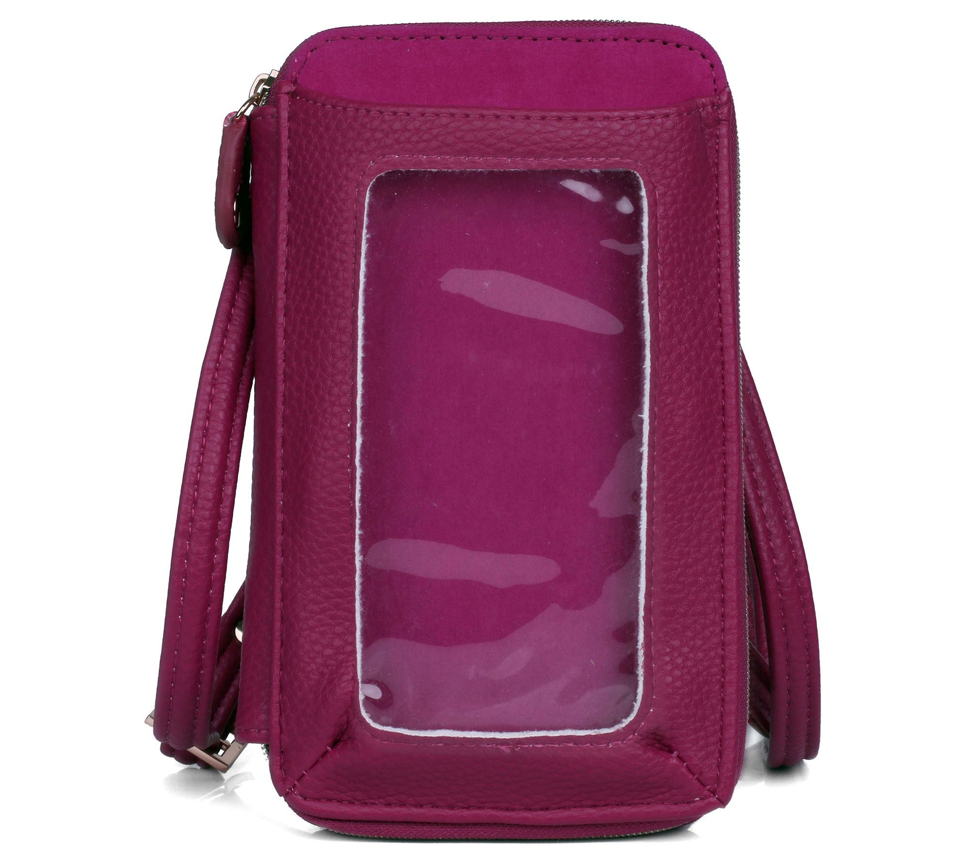 Julia Buxton RFID Everywhere Crossbody - Pebble