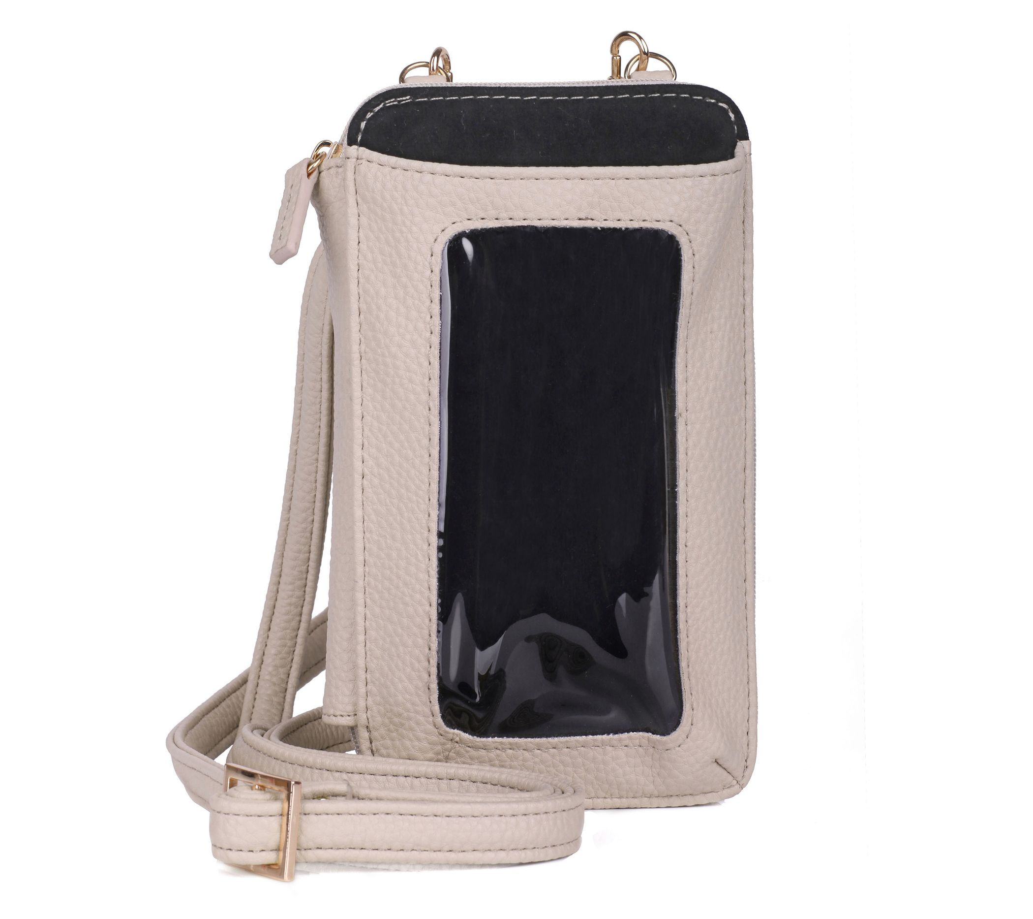 Julia Buxton RFID Everywhere Crossbody - Pebble