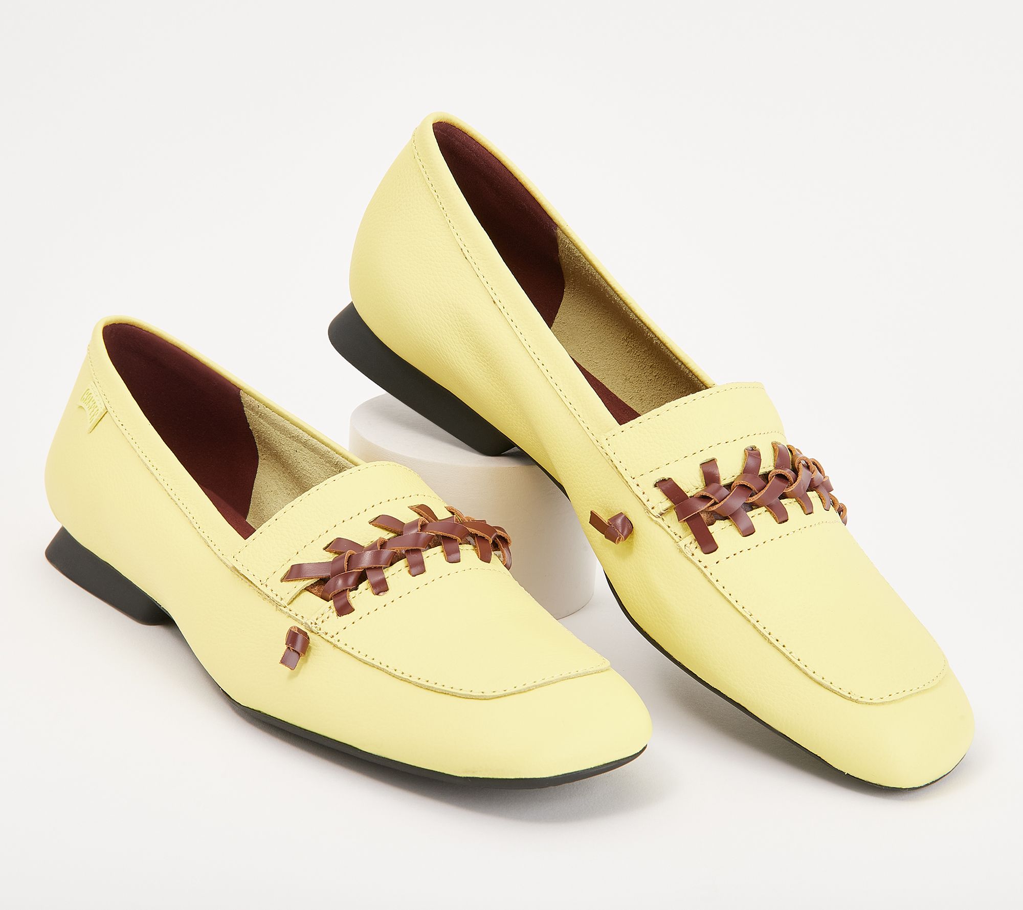 Camper Leather Front Stitched Loafers - Casi Myra