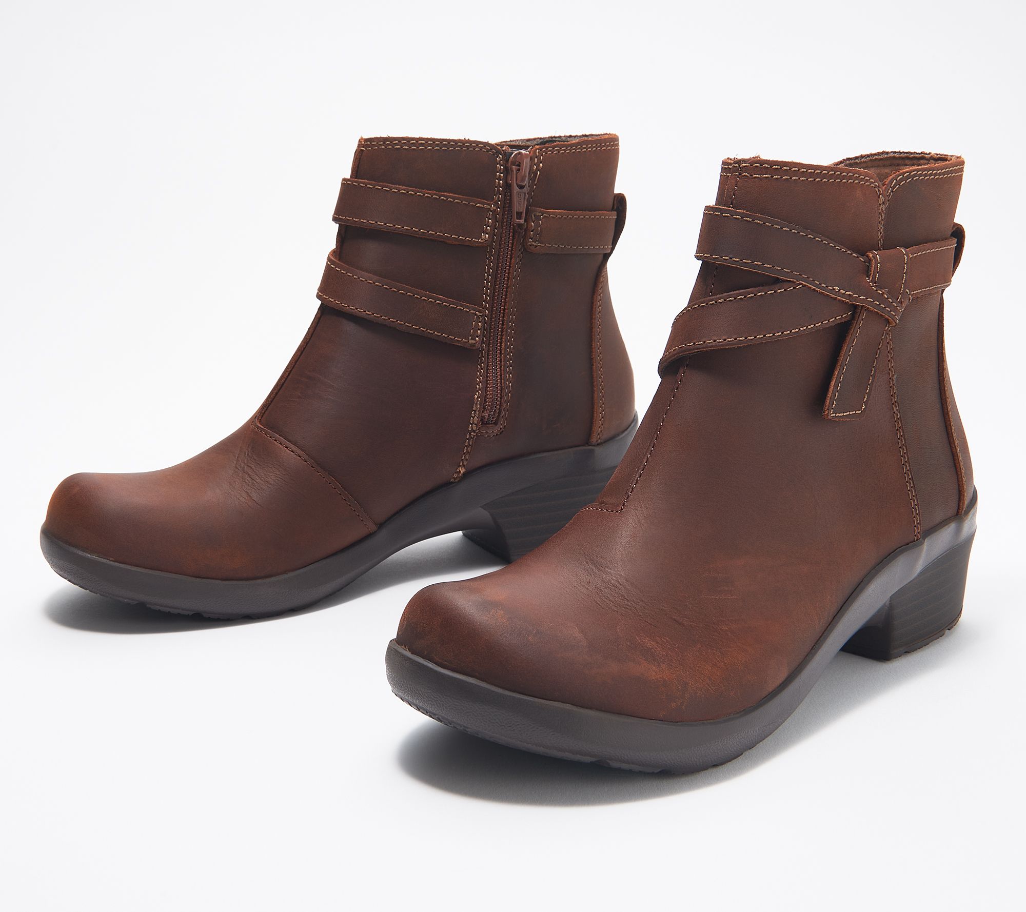 Clarks Collection Leather Ankle Boots - Angie Spice