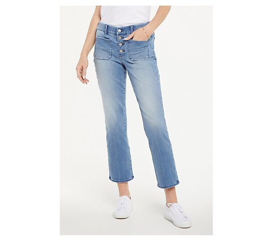 NYDJ Waist Match Marilyn Straight Ankle Jeans w/ Button Fly