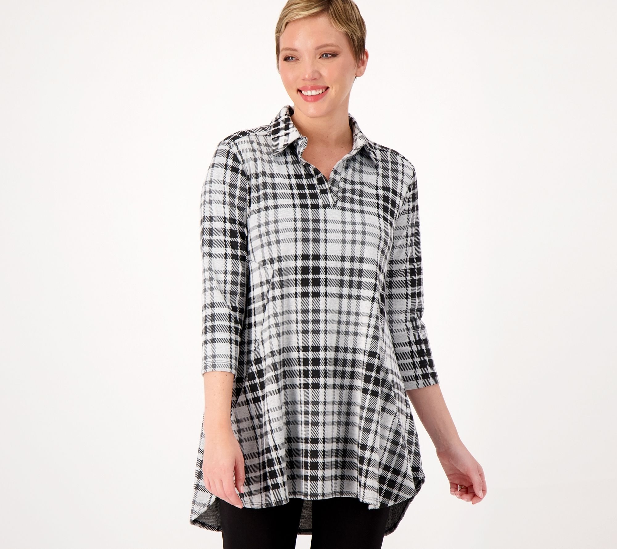 Attitudes by Renee Regular Jacquard Tunic w/ Pockets
