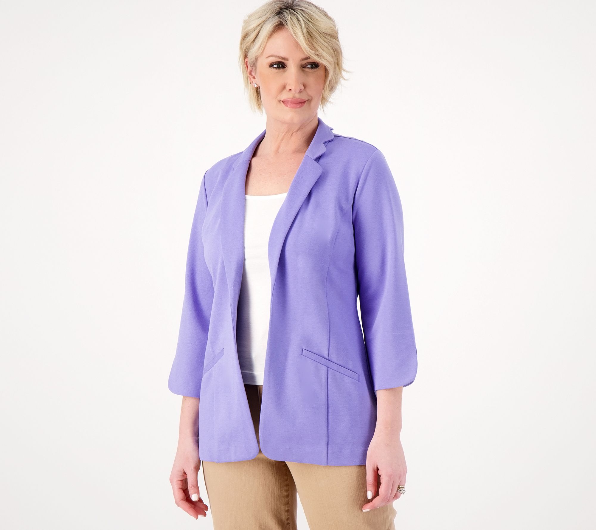 "As Is" Isaac Mizrahi Live! Elements 24/7 Stretch Knit Jacket