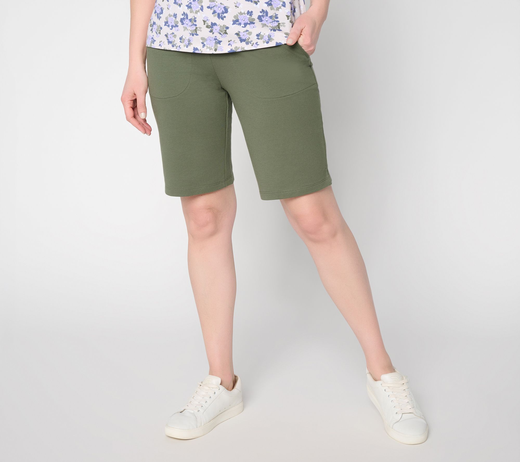 Denim & Co. Active French Terry Pull-On Bermuda Shorts