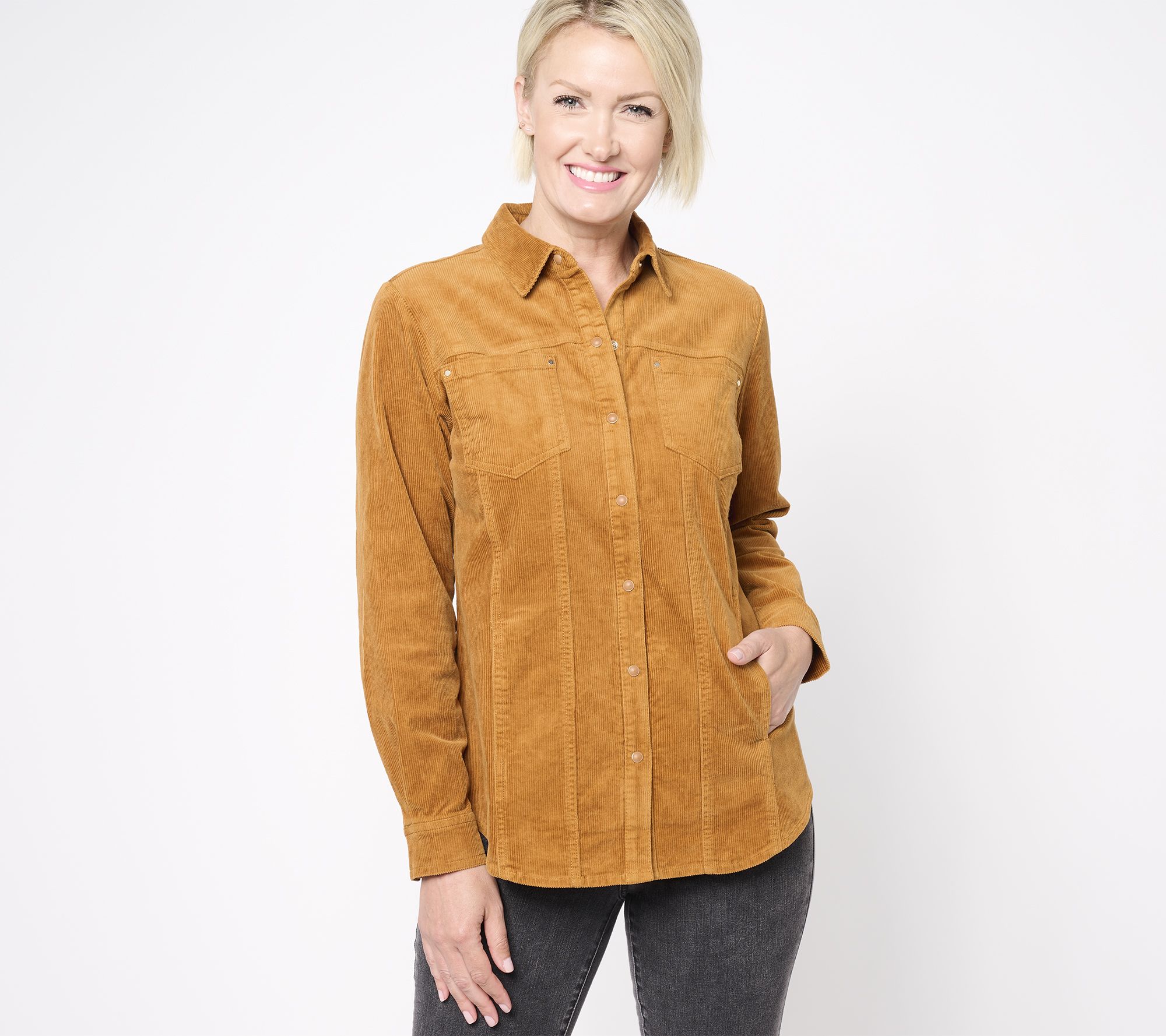 Joan Rivers Cotton Corduroy Shirt