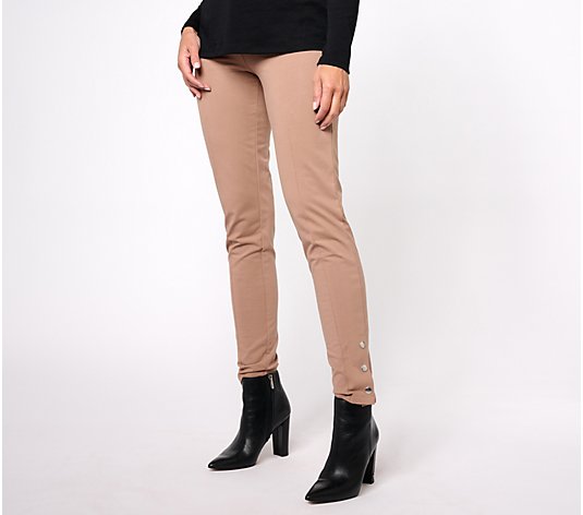 Women with Control Petite Tummy Control Pintuck Front Pants 