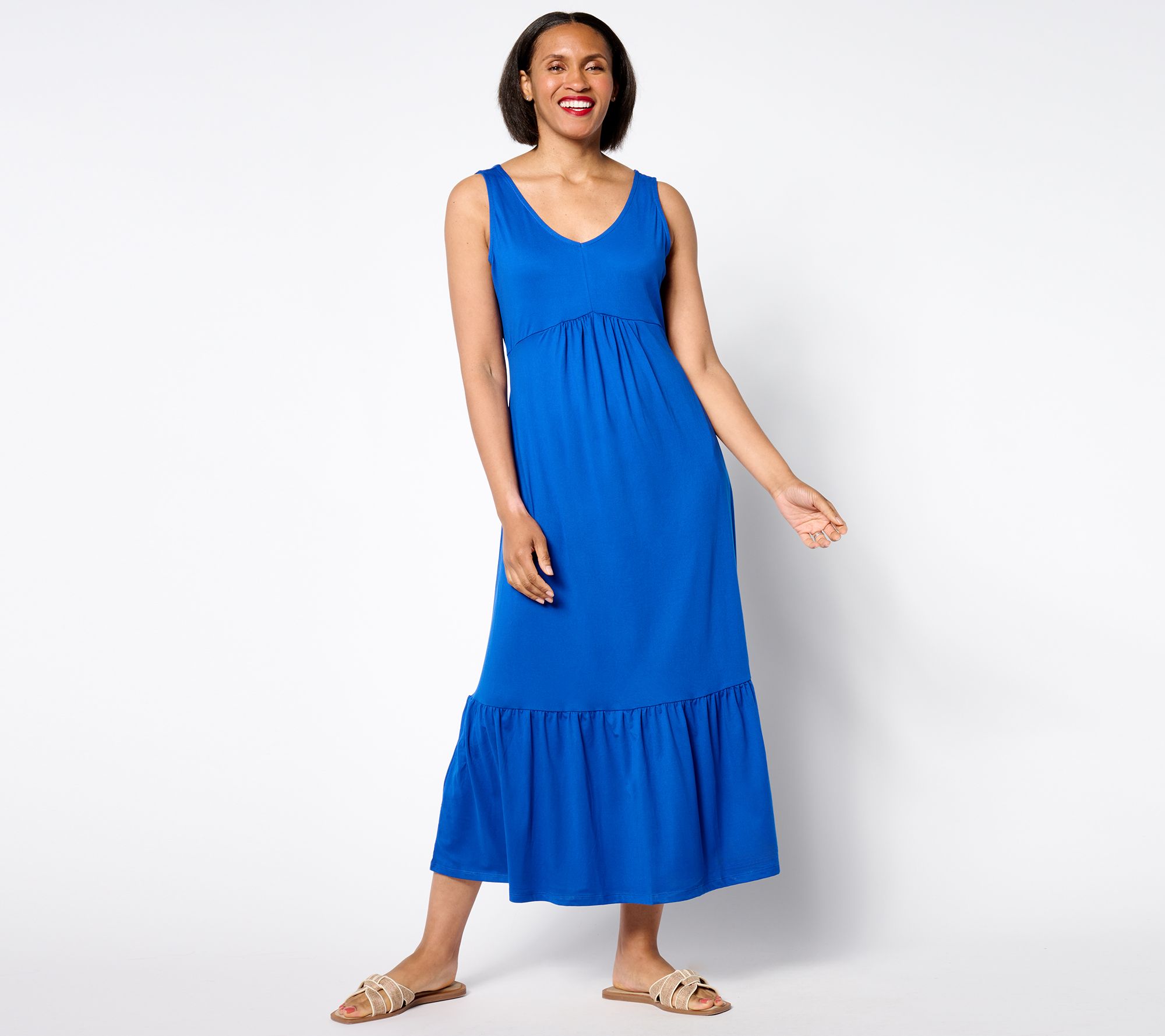 Cuddl Duds Flexwear V-Neck Maxi Dress