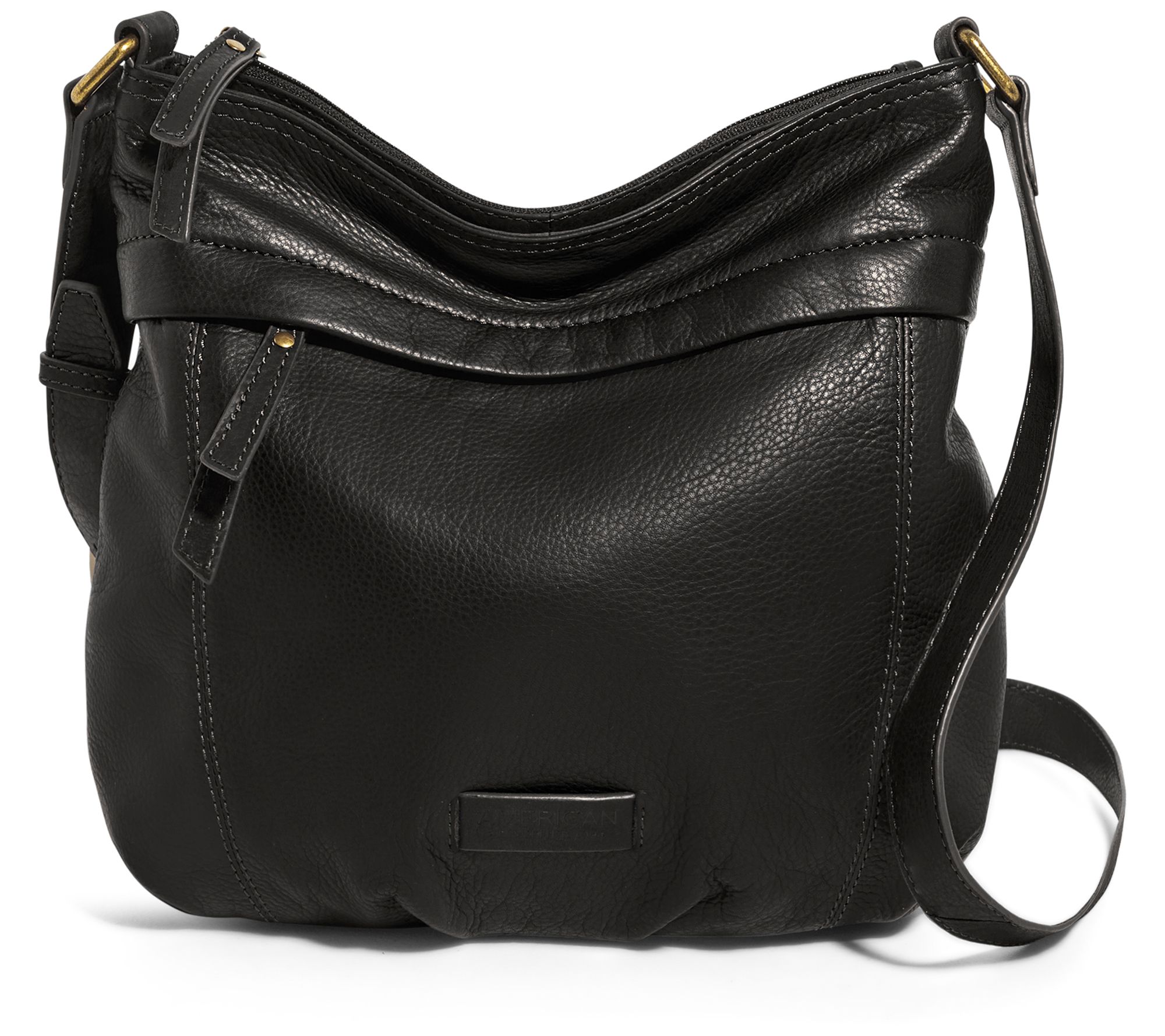 American Leather Co. Acorn Double Entry LeatherCrossbody