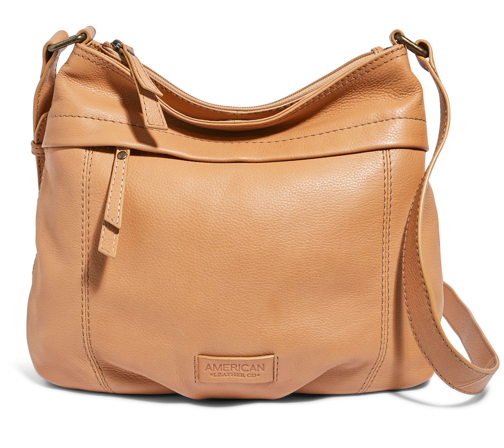 American Leather Co. Acorn Double Entry LeatherCrossbody