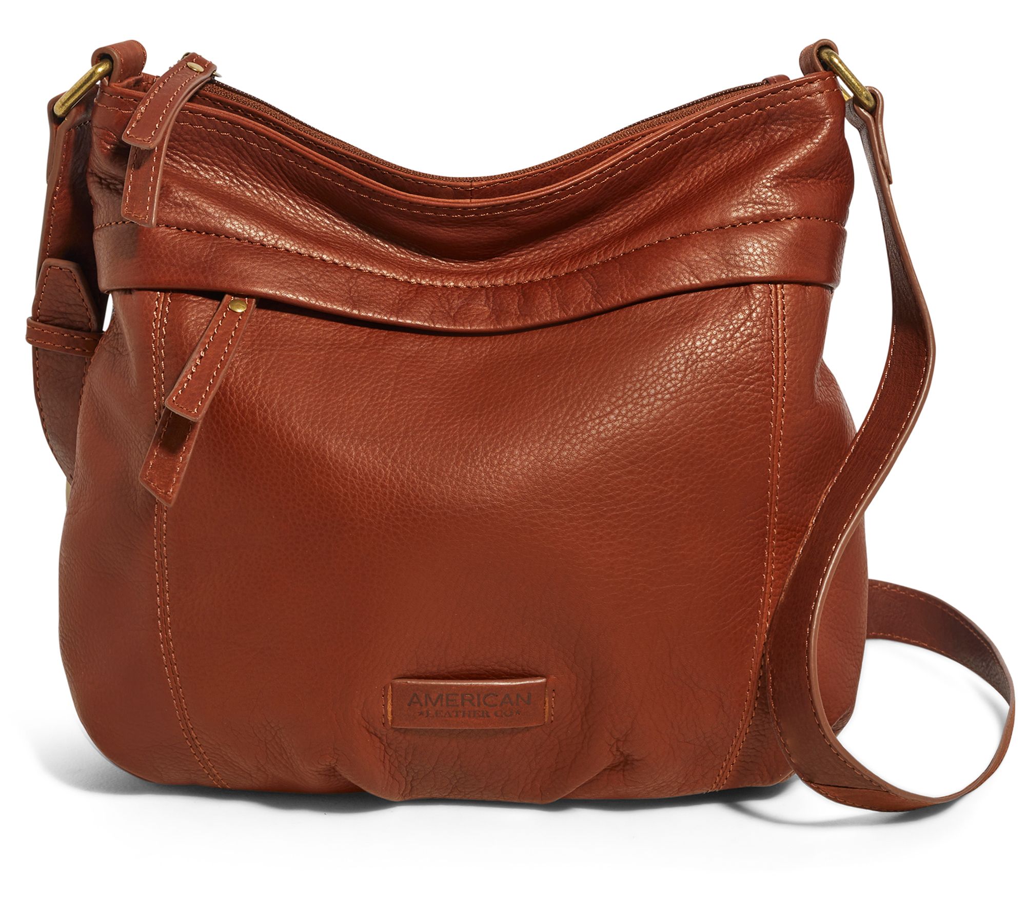 American Leather Co. Acorn Double Entry LeatherCrossbody