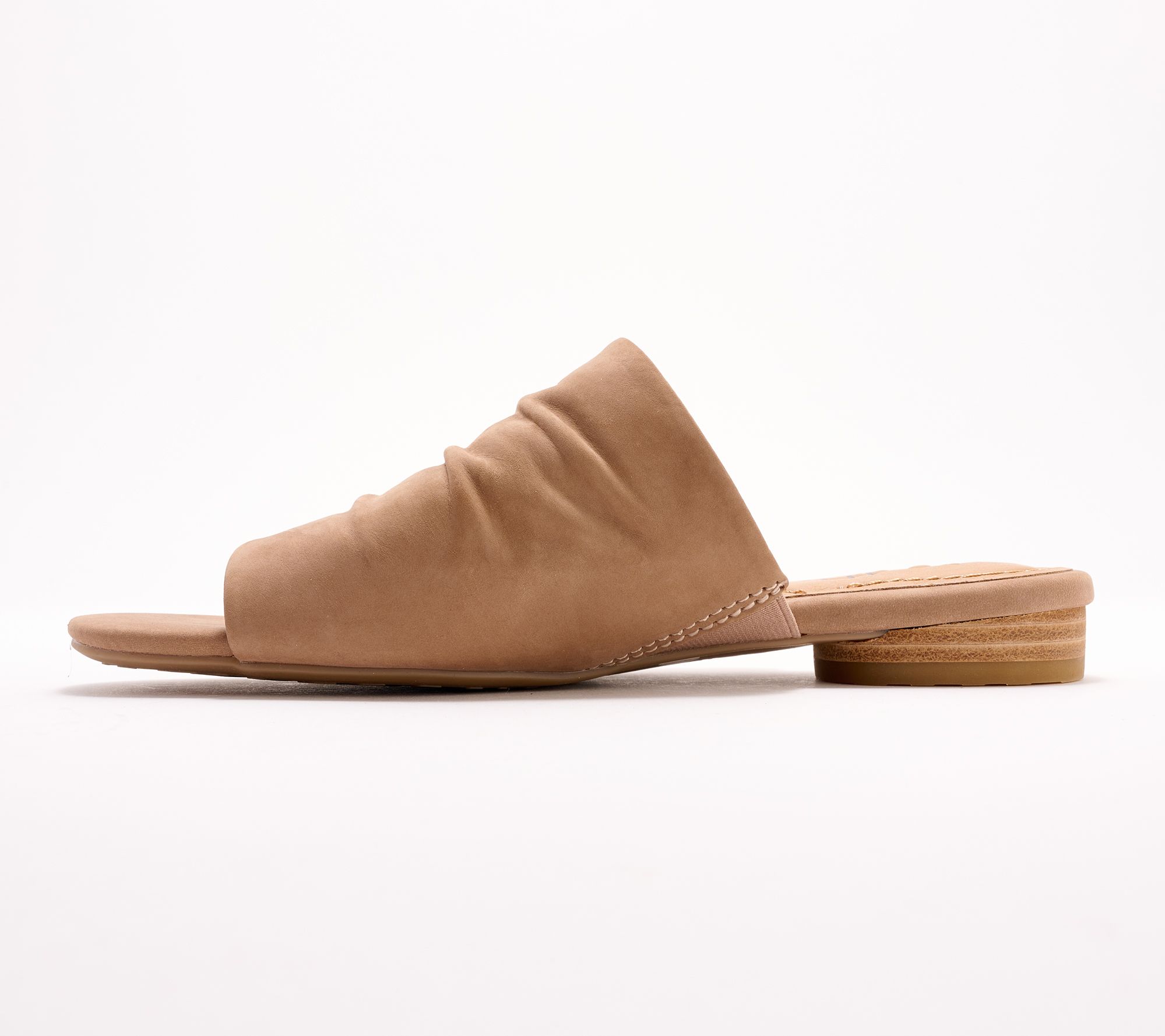 Earth Leather Slip-On Slide Sandals - Talma - QVC.com