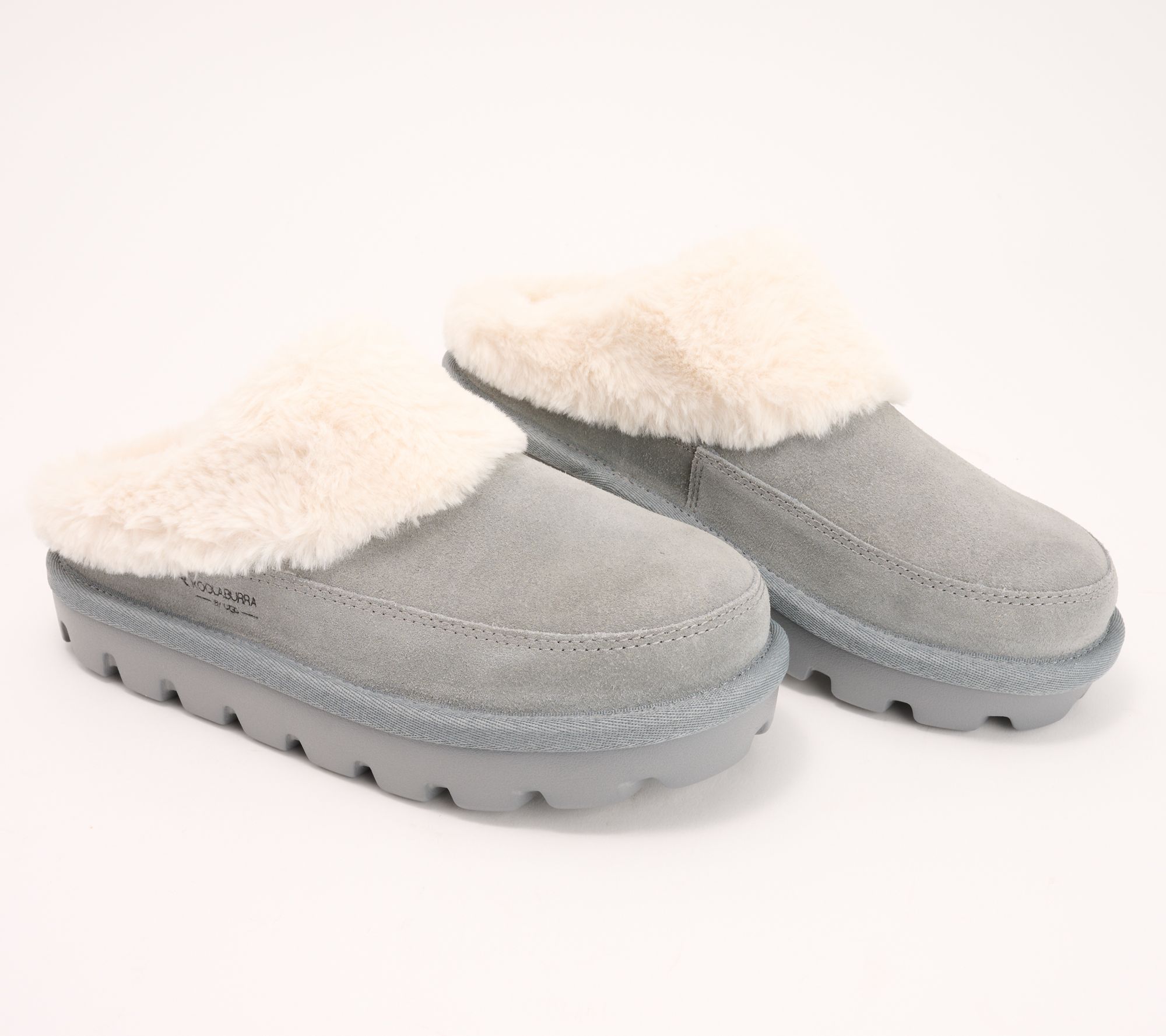 "As Is" Koolaburra by UGG Suede Fluff Slippers - Tizzey