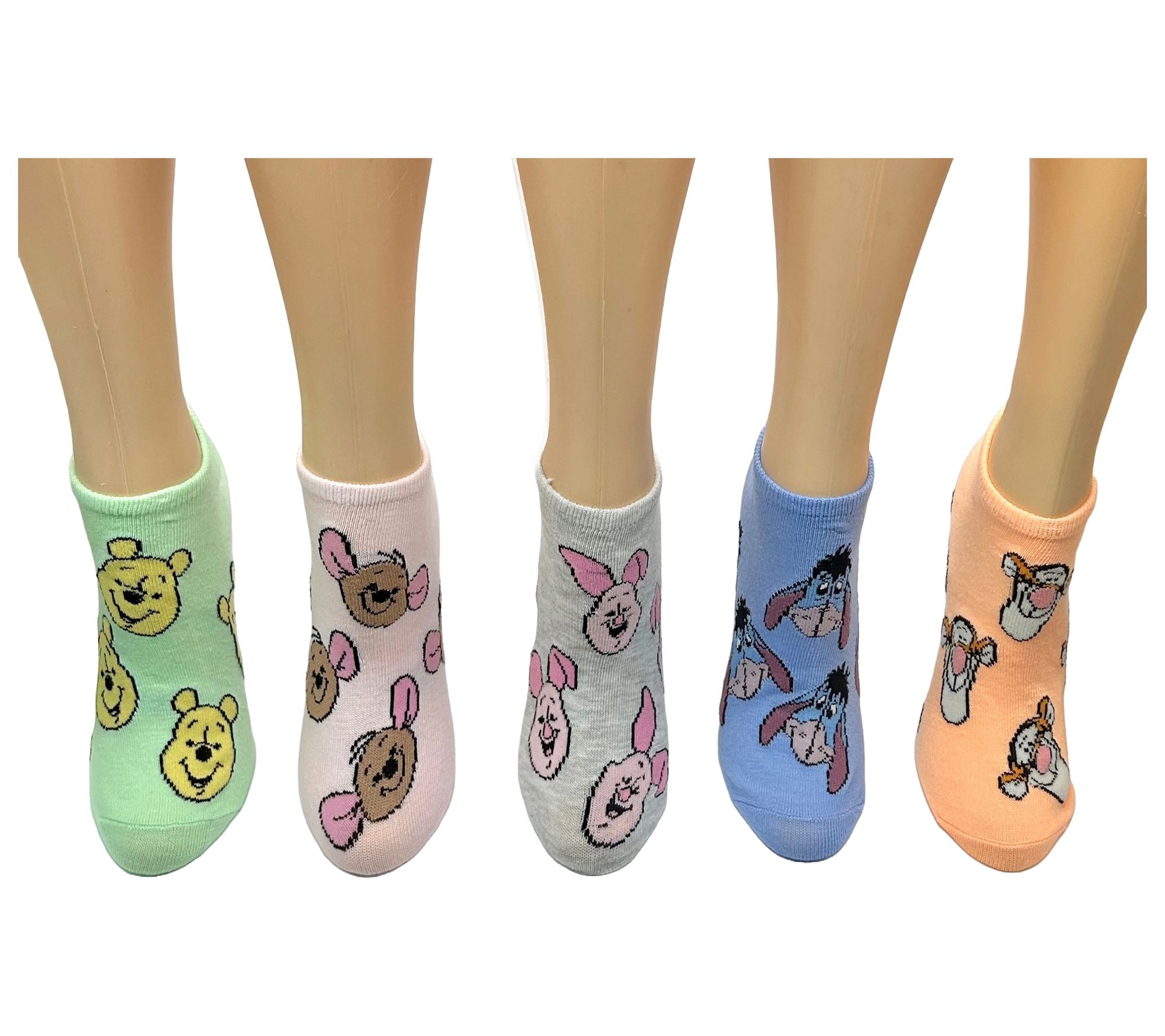 Disney Ladies' No-Show Sock Character Box Set -5 Pair
