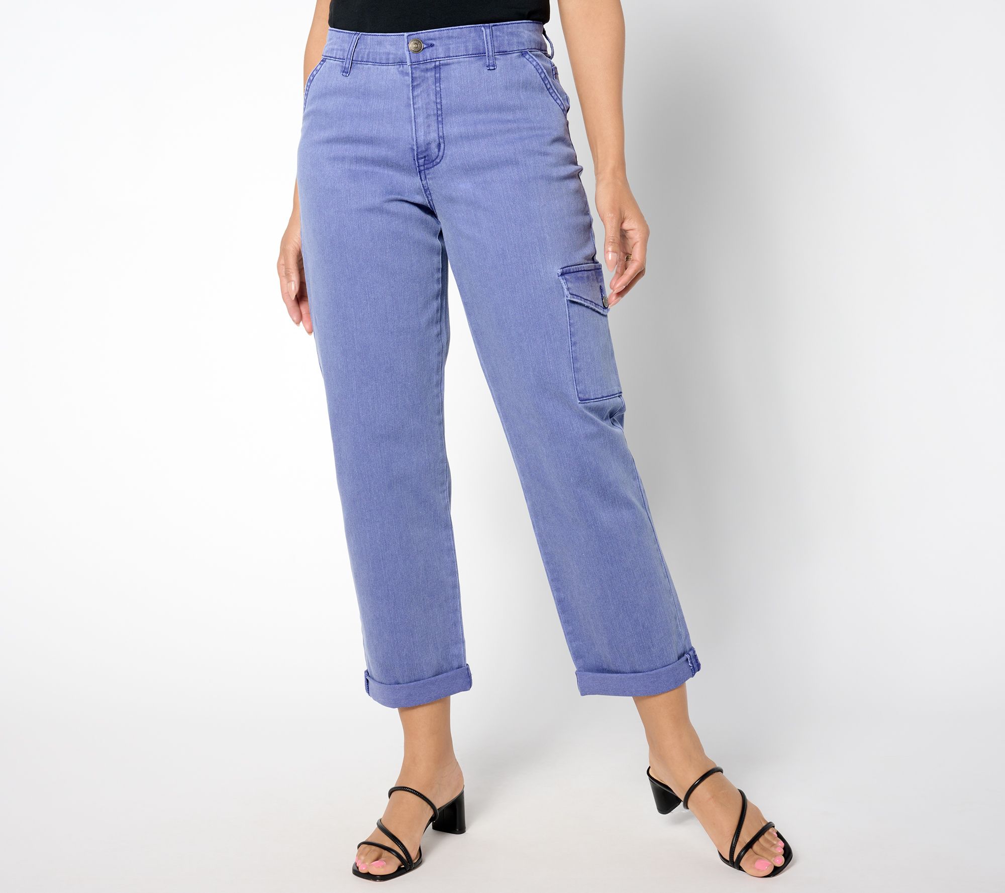 LOGO by Lori Goldstein Regular Boyfriend Cargo Jean