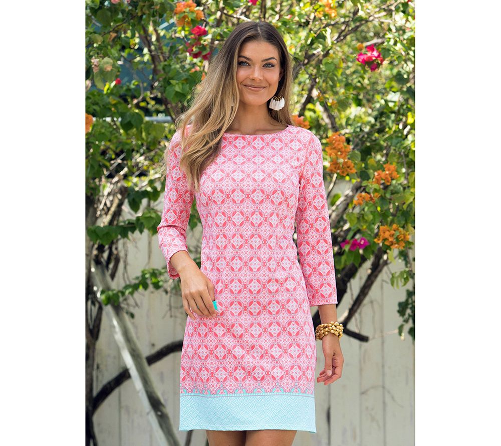 Cabana Life Cabana Shift Boat Neck Dress UPF 50