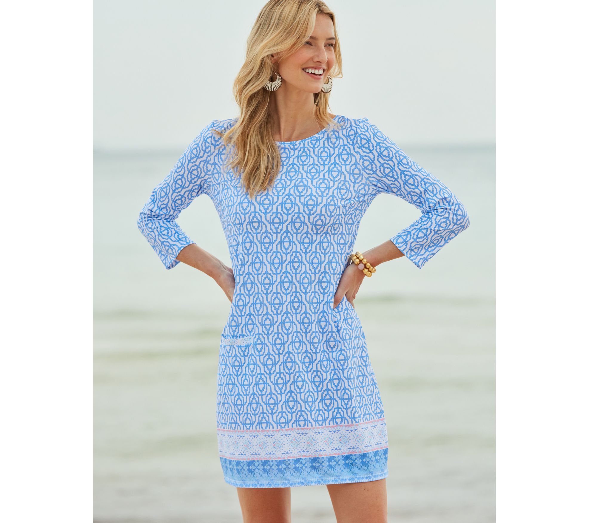 Cabana Life Cabana Shift Boatneck Dress UPF 50