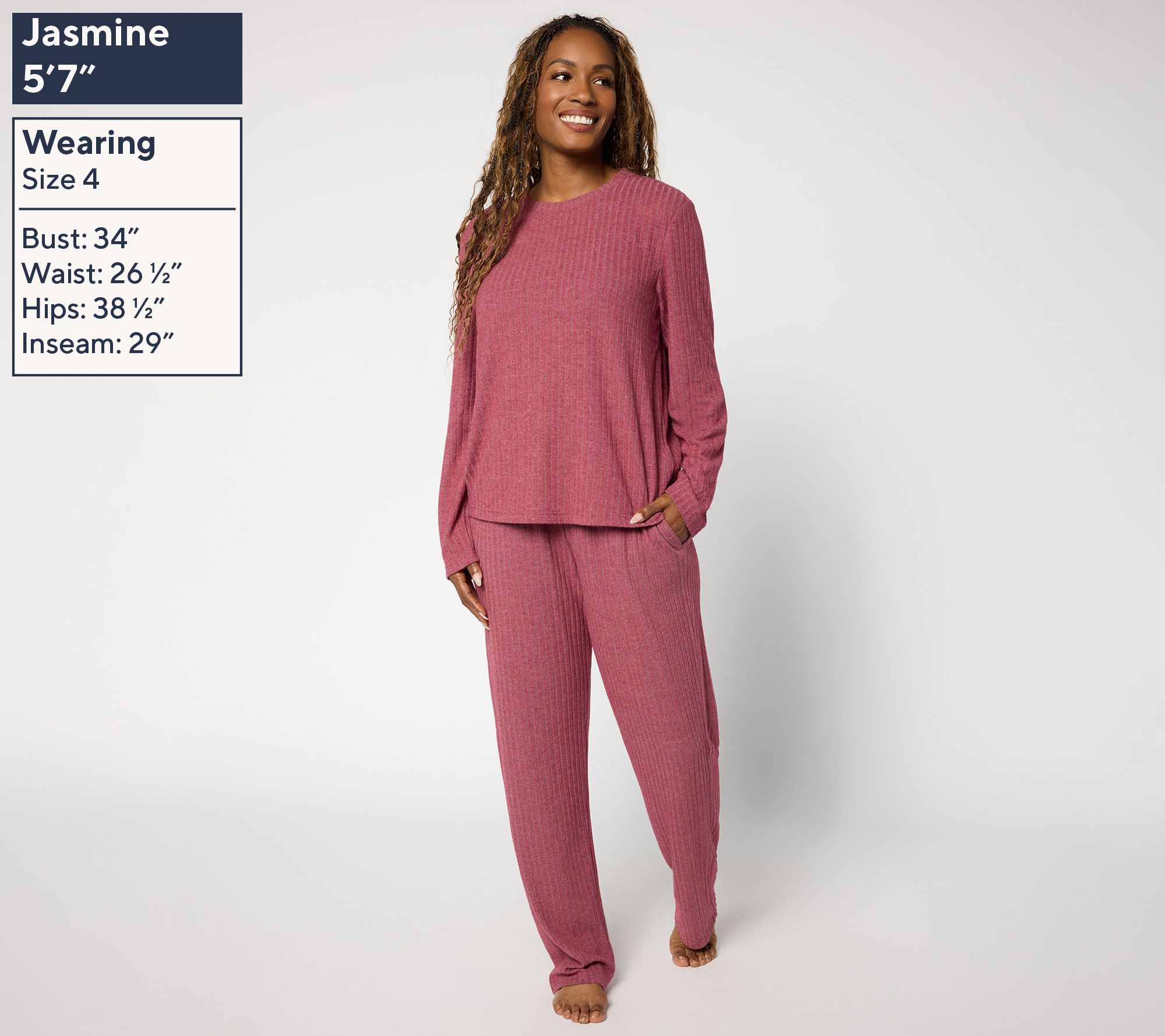 Berkshire Homewear Heathered Long Sleeve Pant Hacci Set
