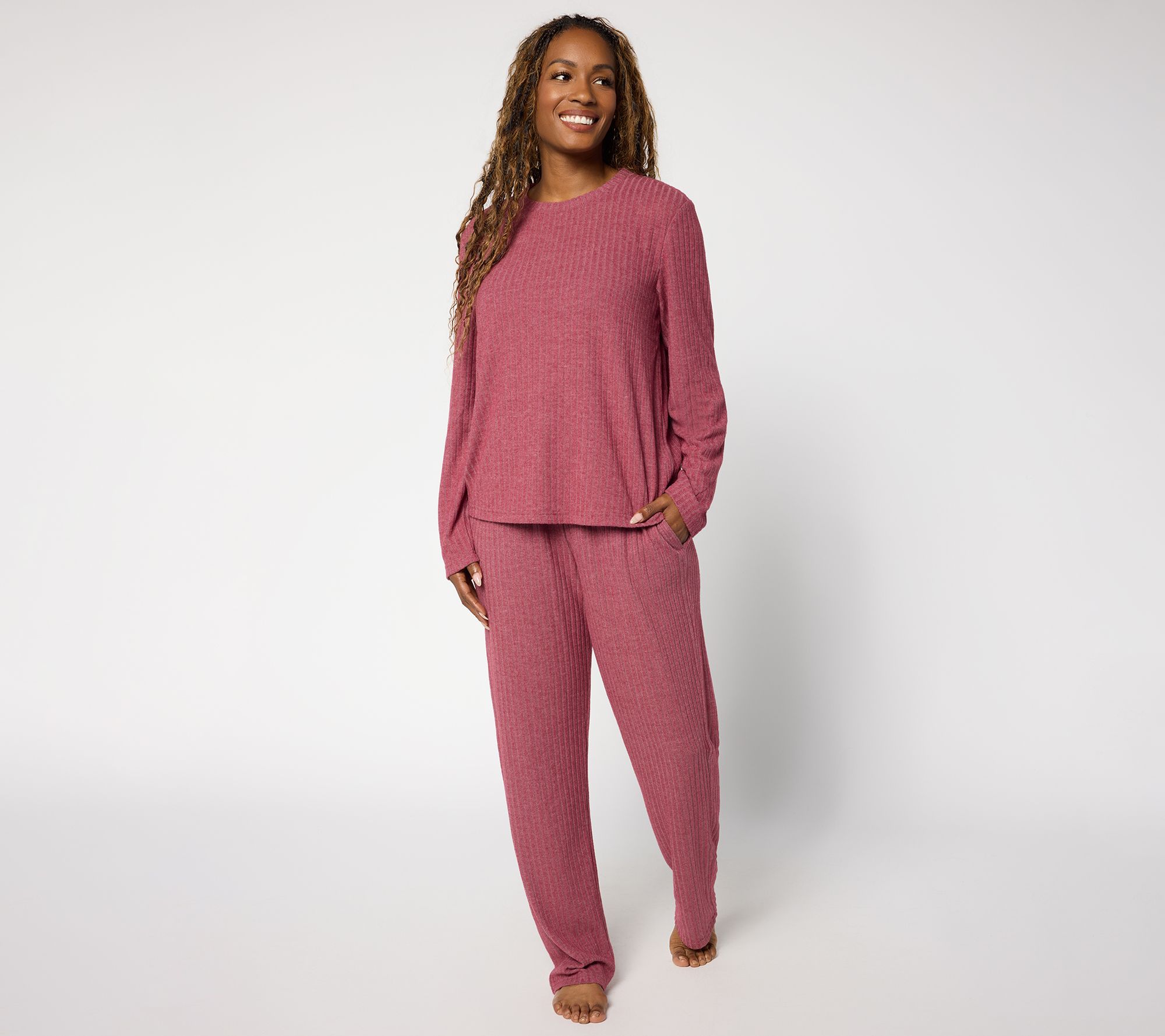 Berkshire Homewear Heathered Long Sleeve & Pant Hacci Set
