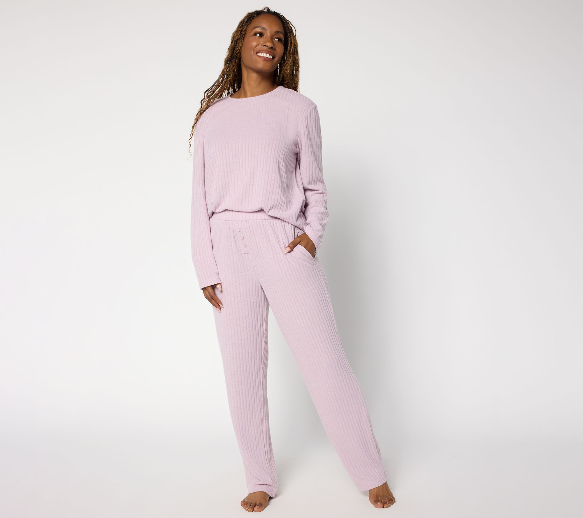 Berkshire Homewear Heathered Long Sleeve & Pant Hacci Set