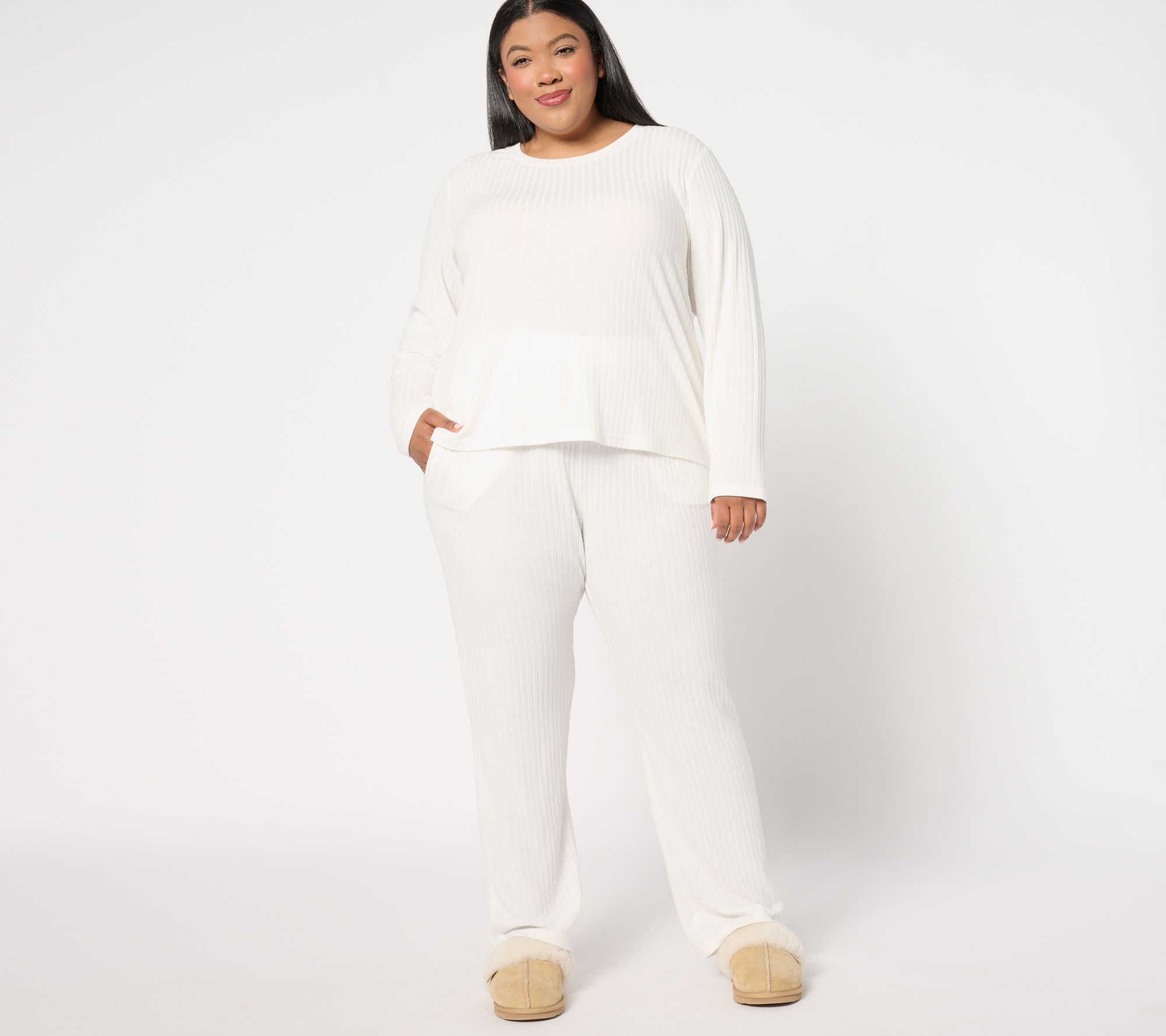 Berkshire Homewear Heathered Long Sleeve & Pant Hacci Set