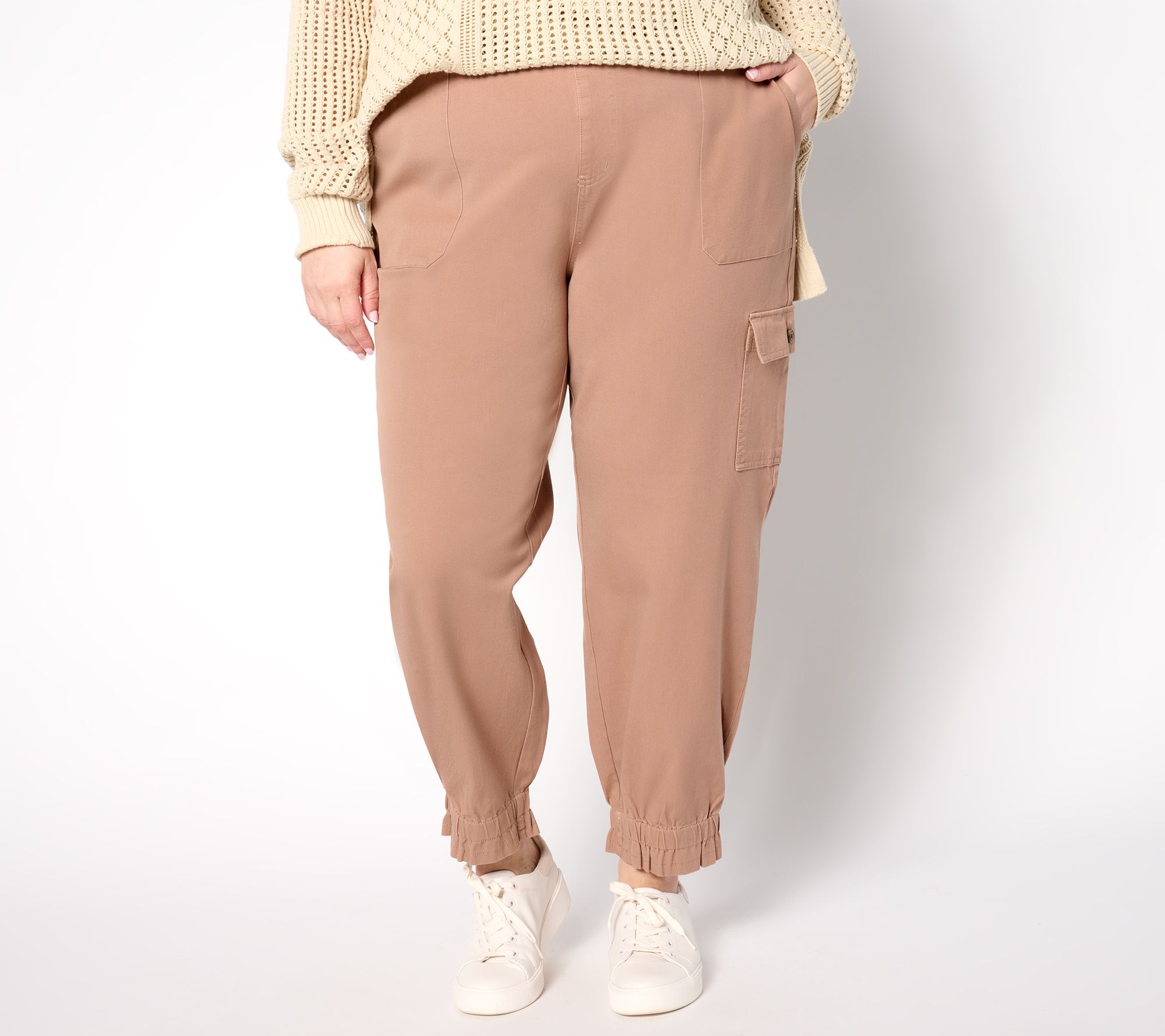 AnyBody Tall All-Stretch Twill Cargo Ankle Pant