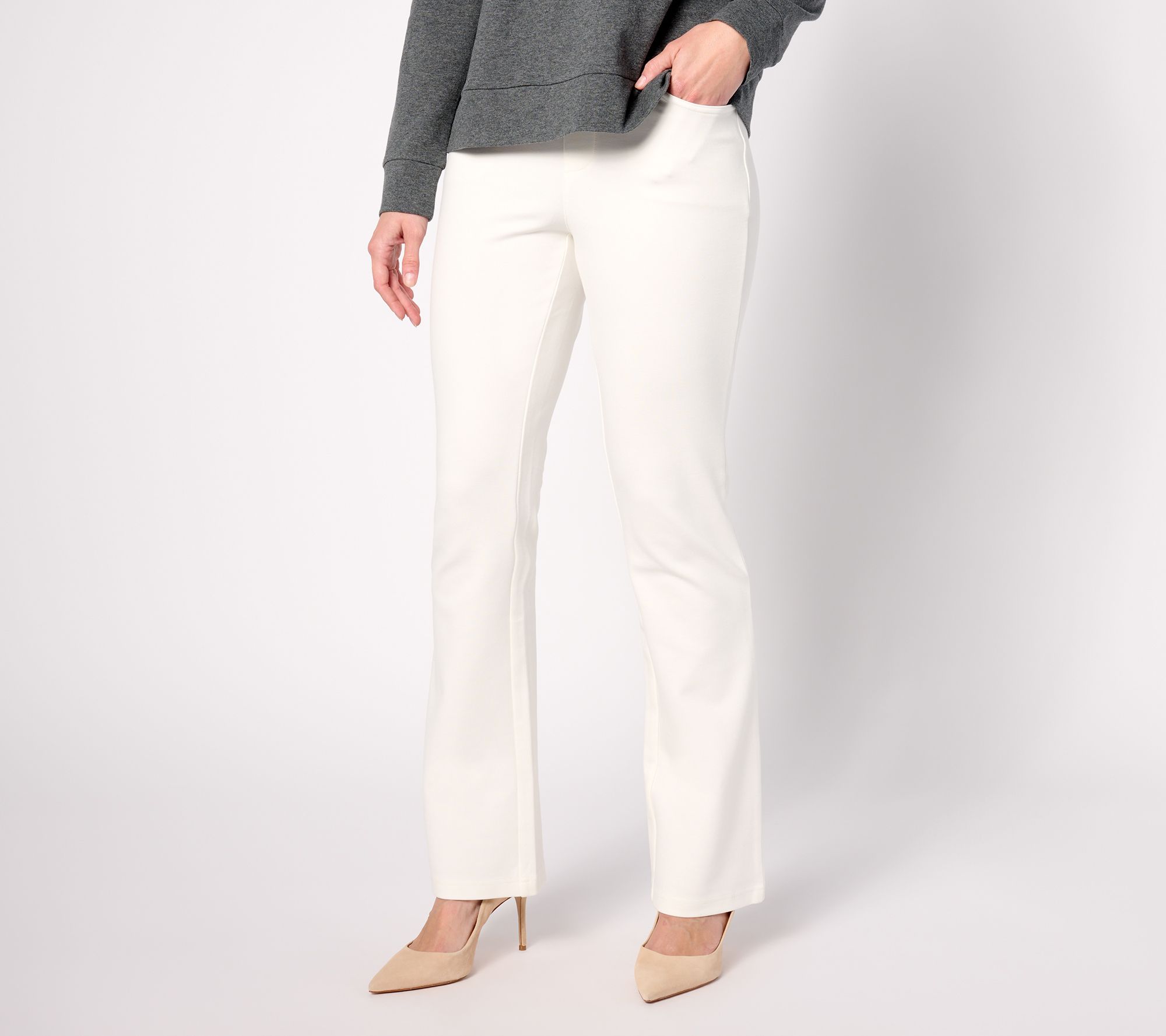 "As Is" Belle by Kim Gravel Tall Ponte Sailor Boot Cut Pants