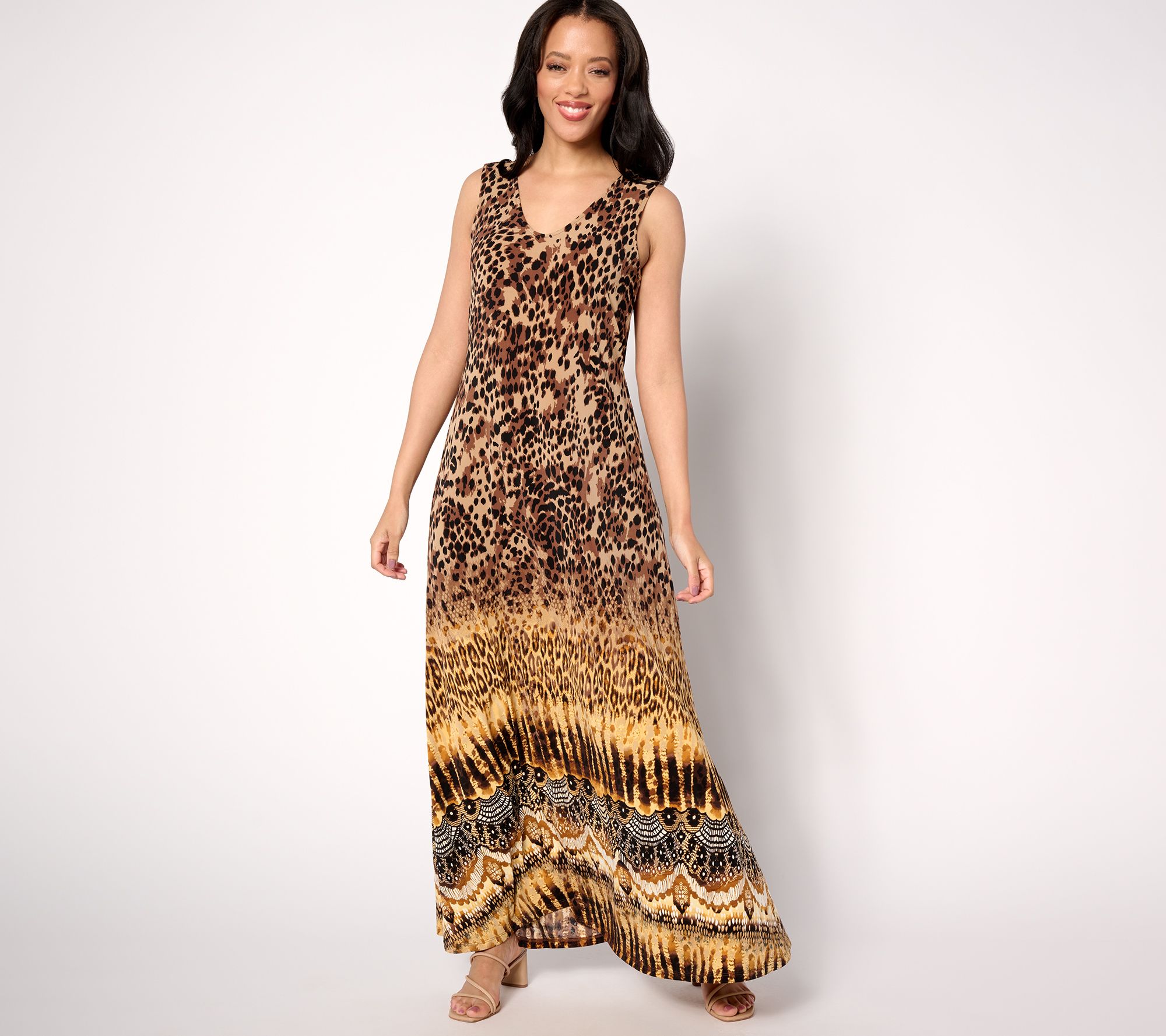 "As Is" Attitudes by Renee Regular Como Jersey Maxi Dress