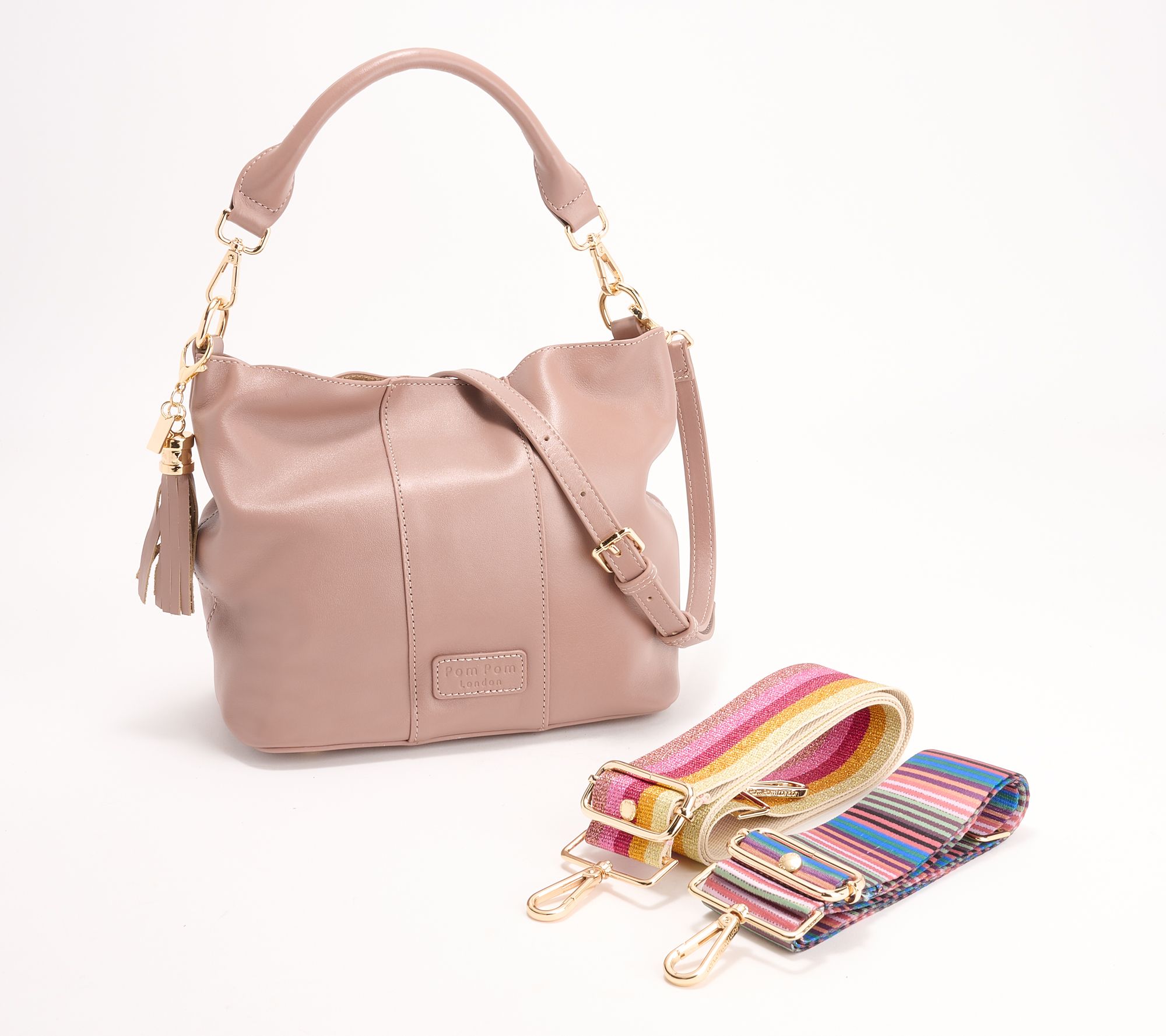 Pom Pom London Lambeth Leather Convertible Bucket Bag
