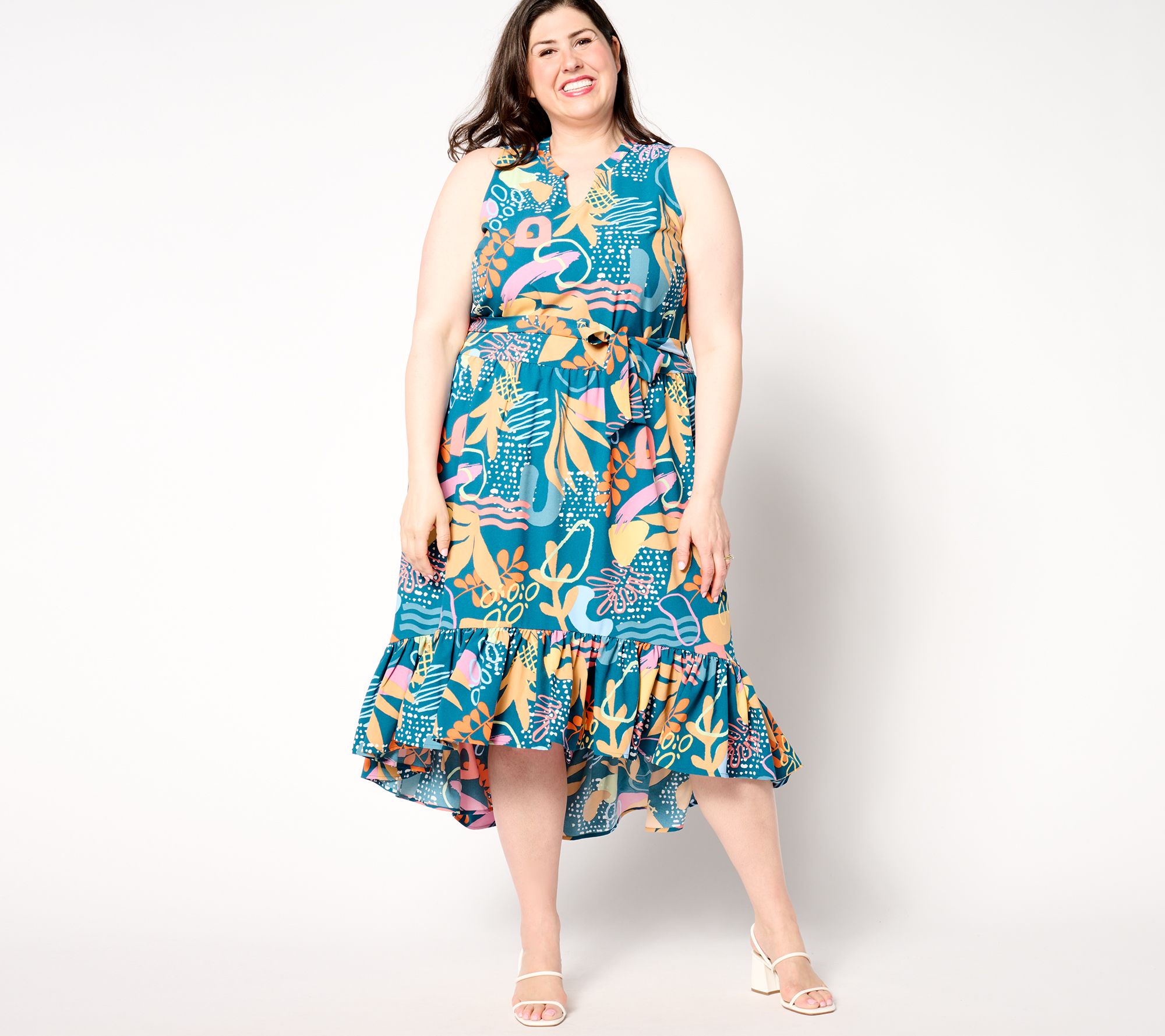 "As Is" Susan Graver Soleil Petite Stretch Woven Dress